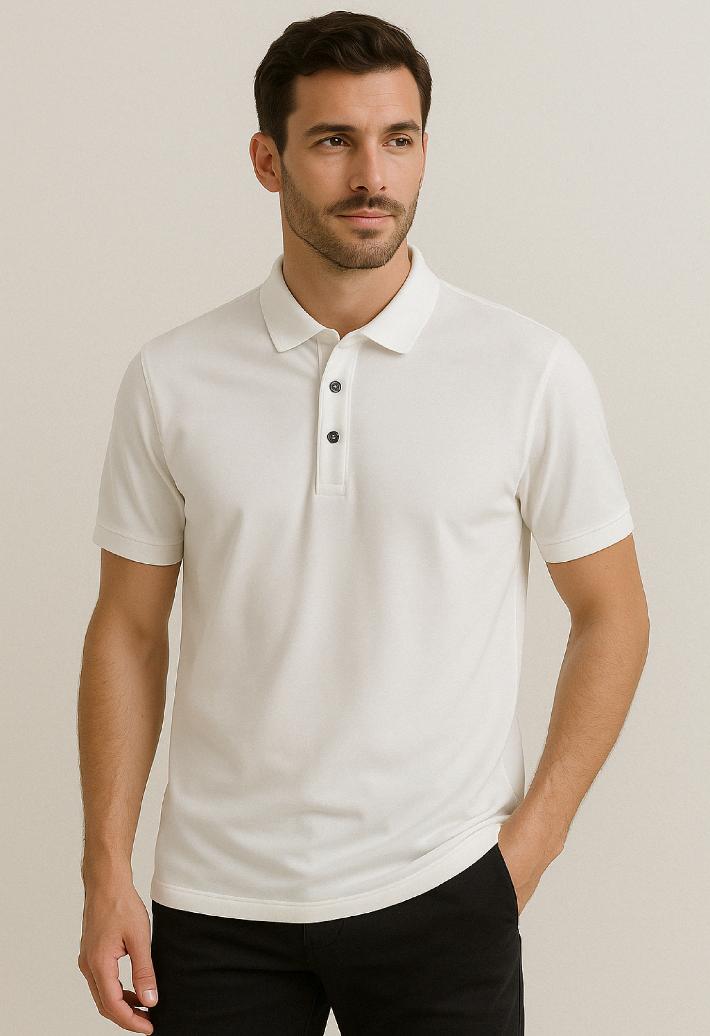 Heren Polo Glans | Wit