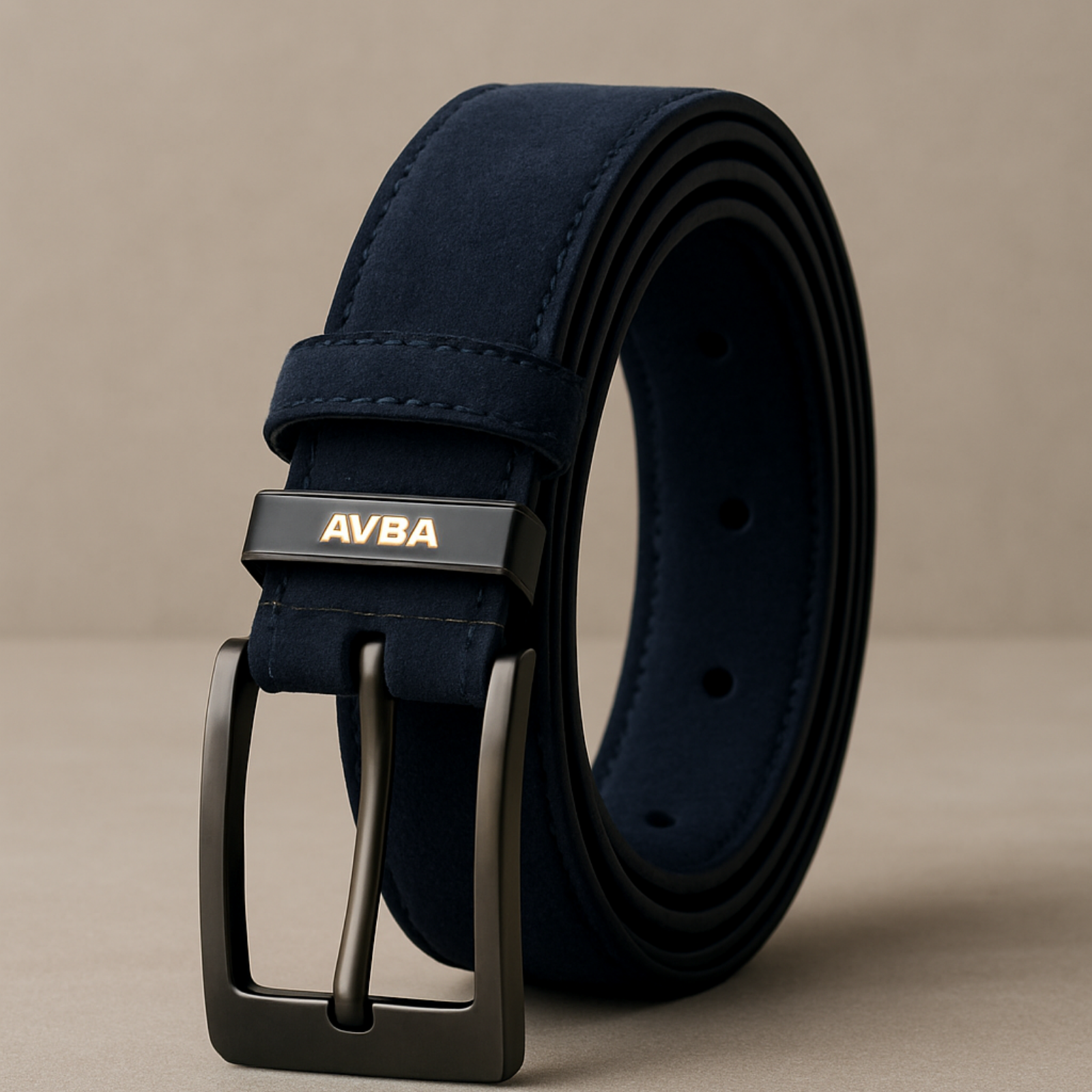 Navy suède riem