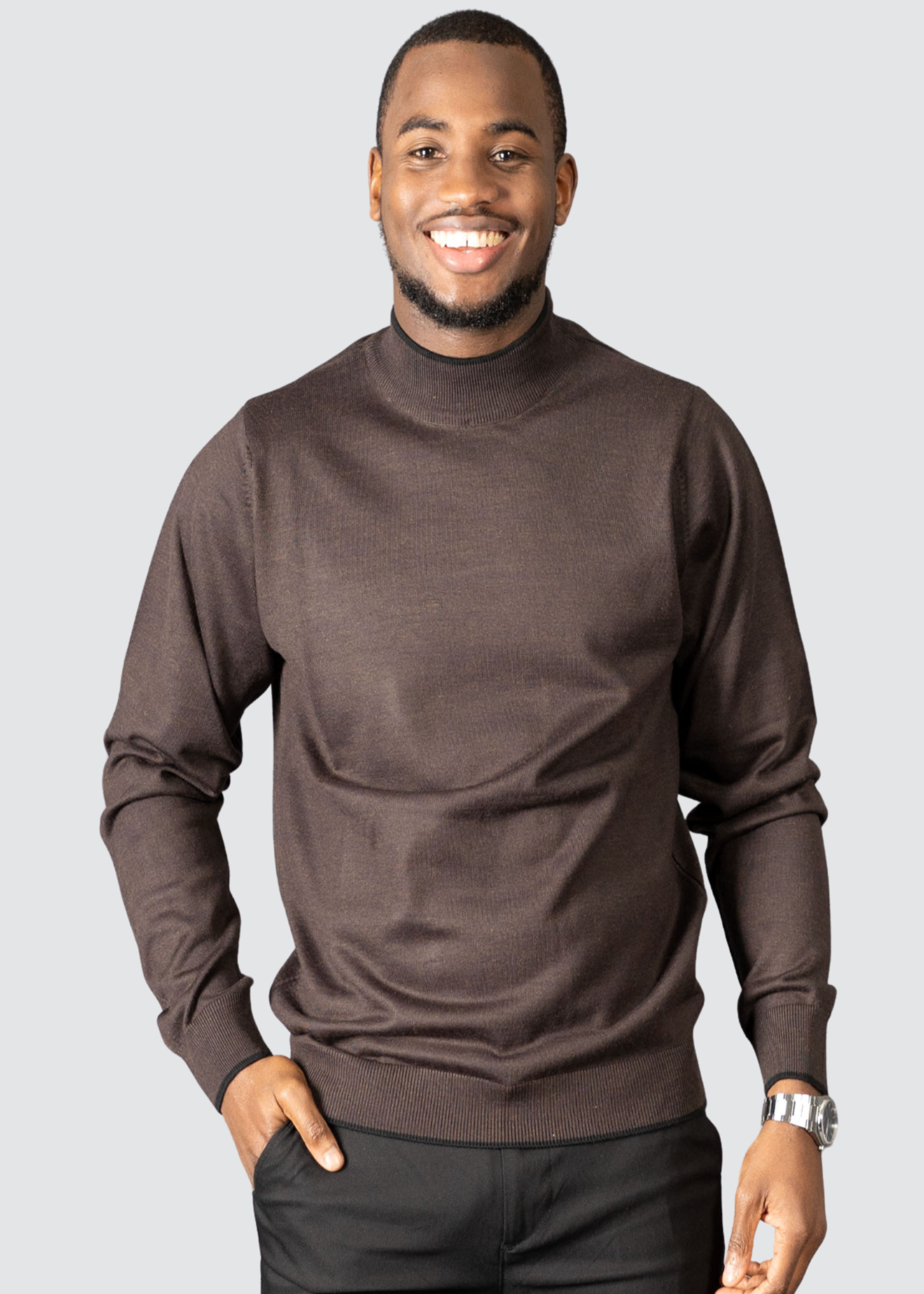 AVBA Turtleneck Sweater: A Stylish Expression of Luxurious Brown