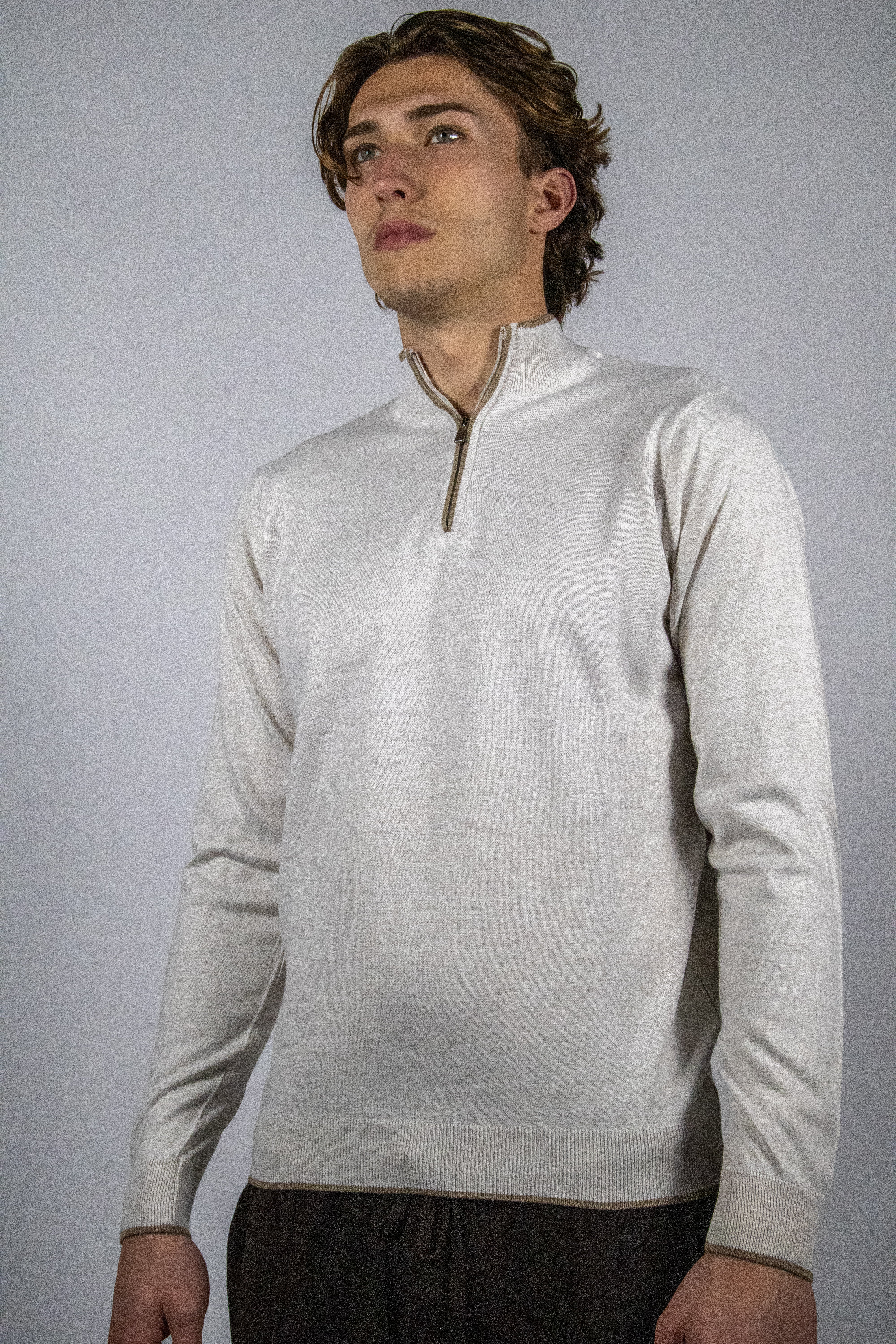 Half-zip Trui Wit