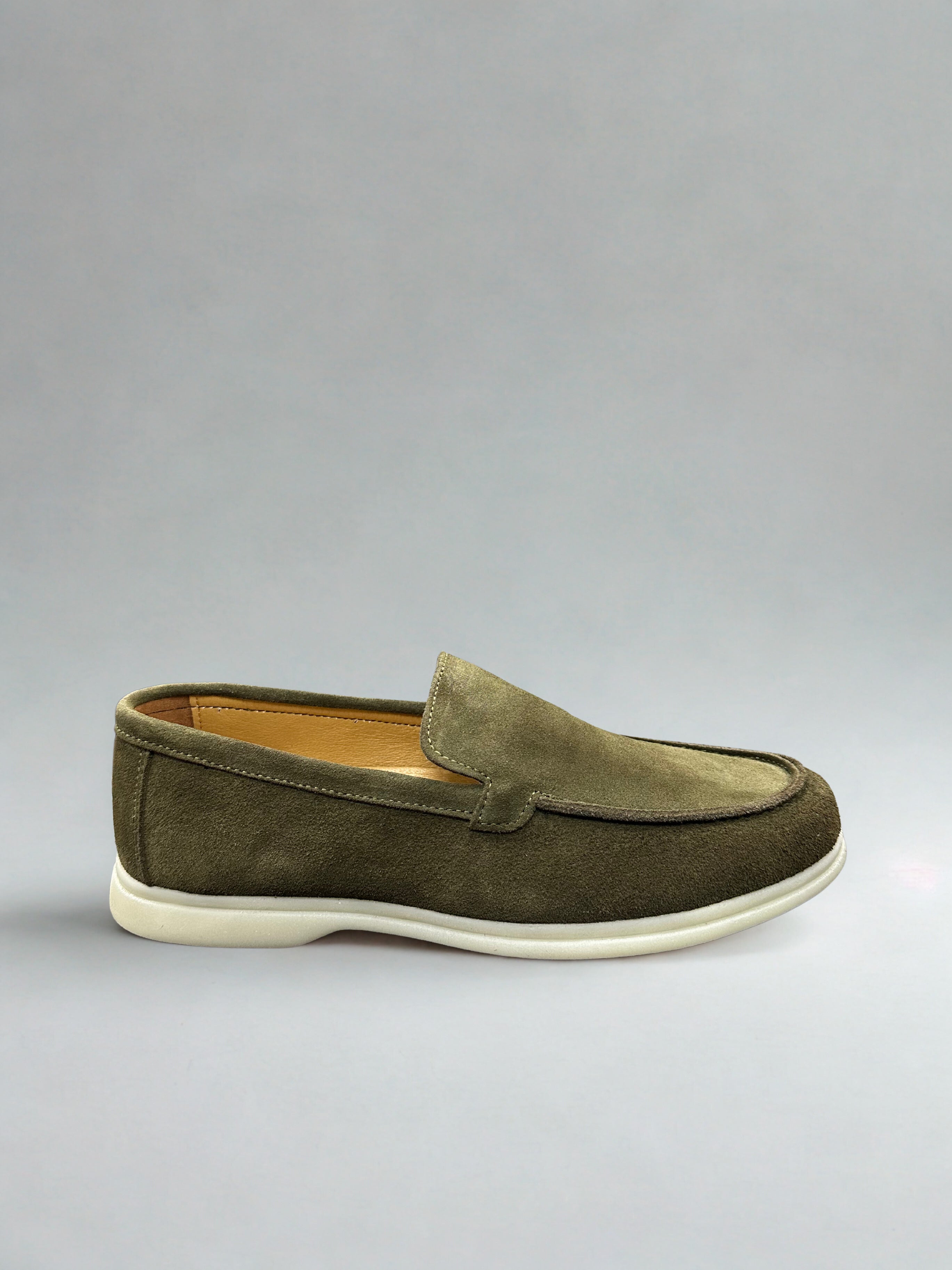Suède Loafer Laag Groen