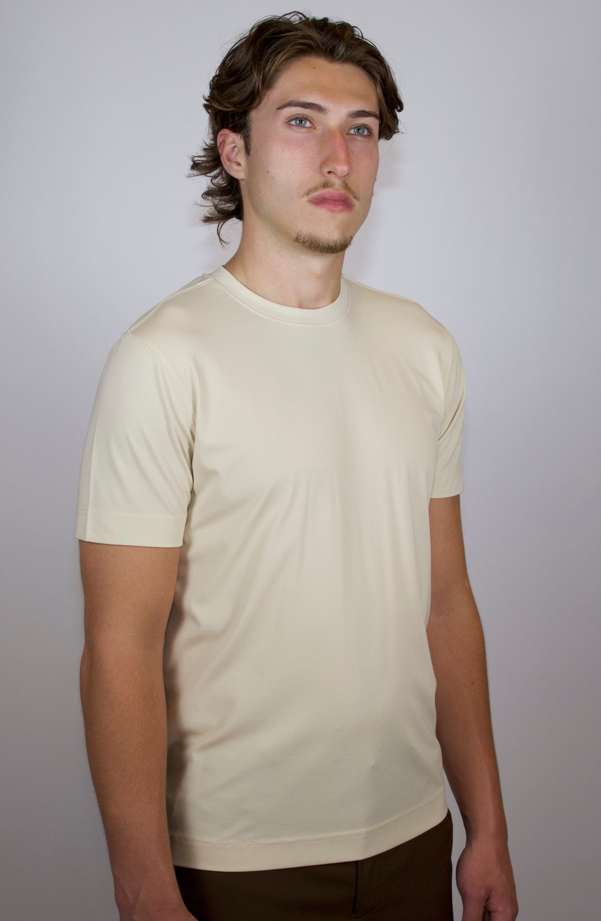 Heren T-shirt Glans | Beige