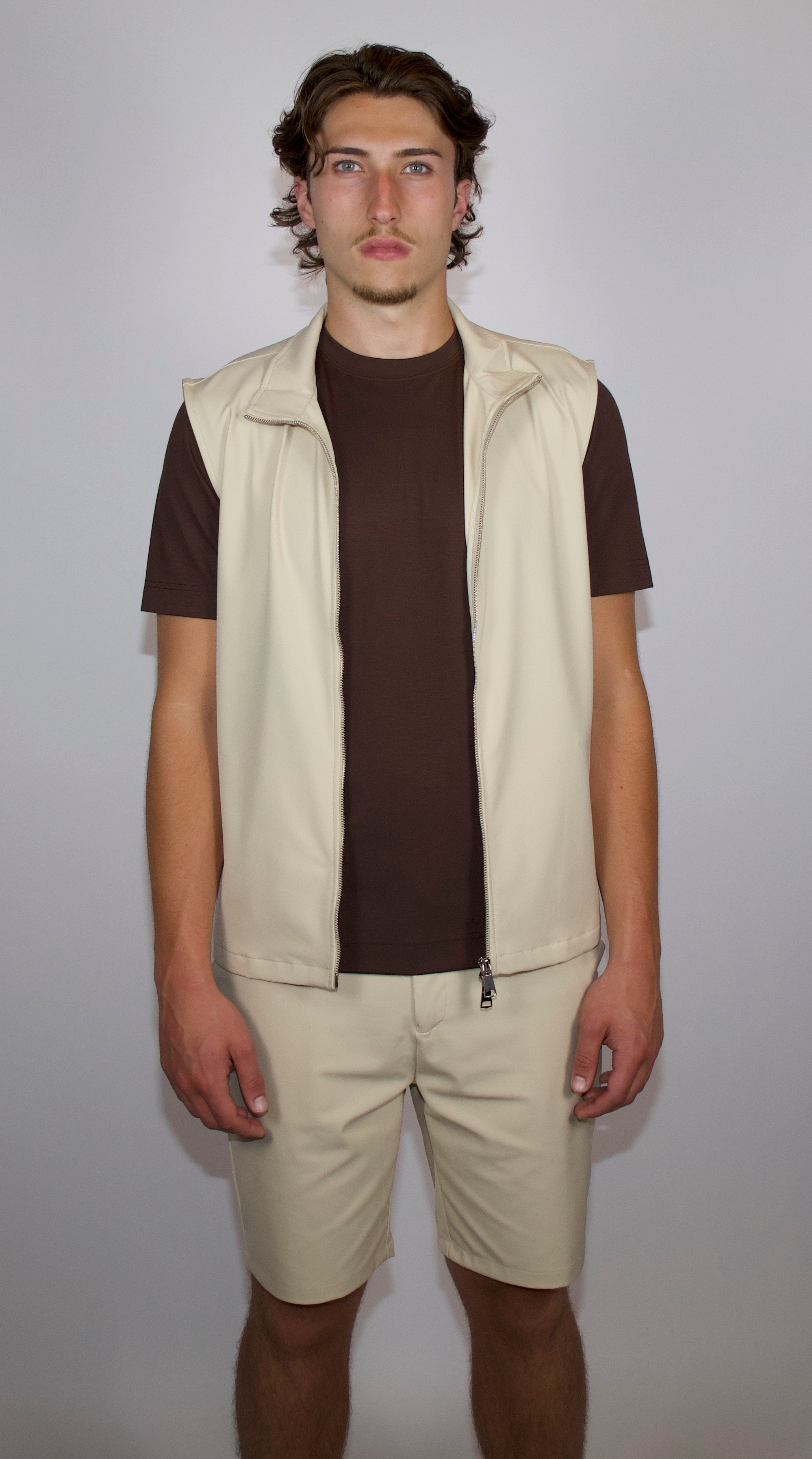 Tech Zomerset Bodywarmer+Short Beige