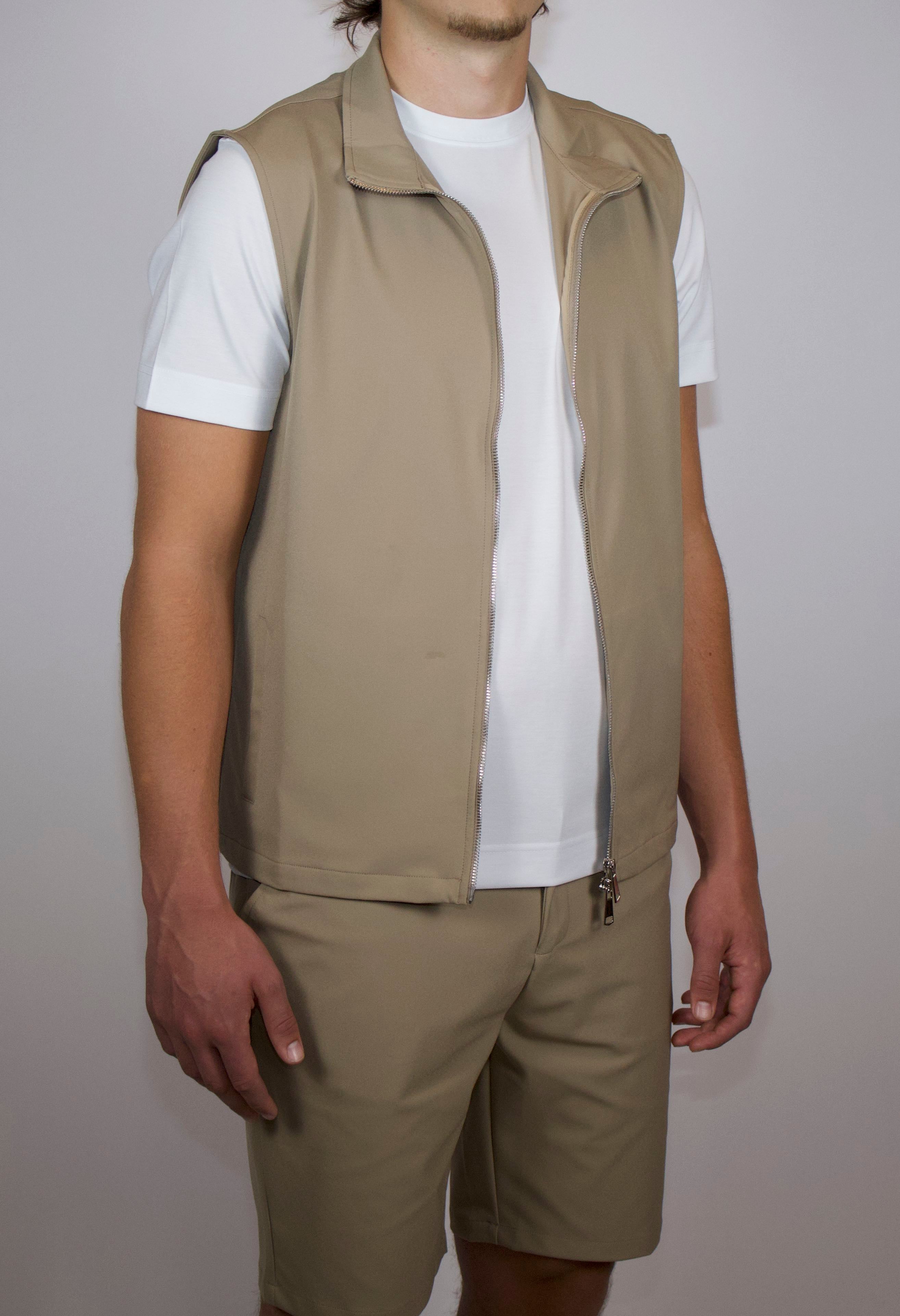 Tech Zomerset Bodywarmer+Short Taupe