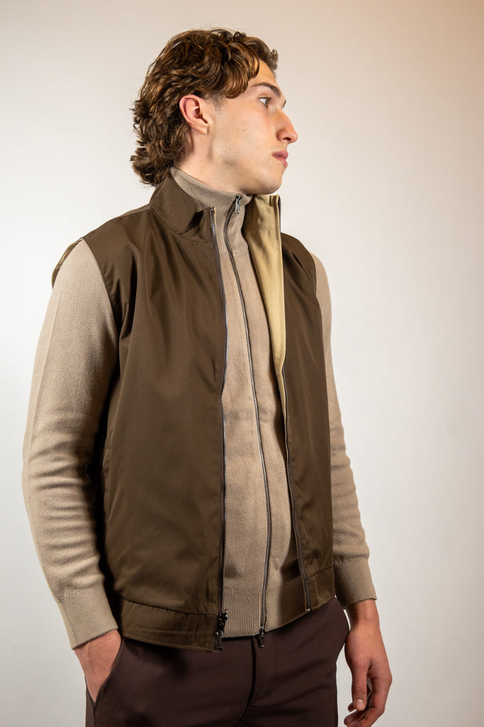 Dubbelzijdige Bodywarmers – Bruin/Taupe