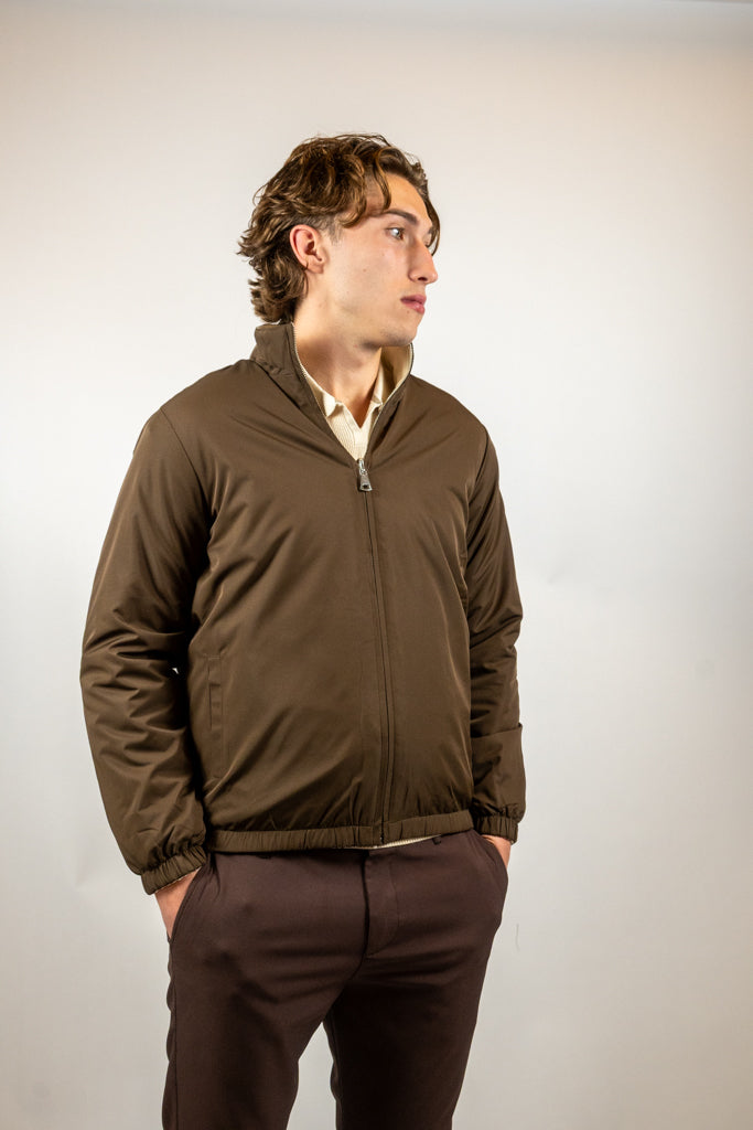 Dubbelzijdige Jas – Bruin/Crème