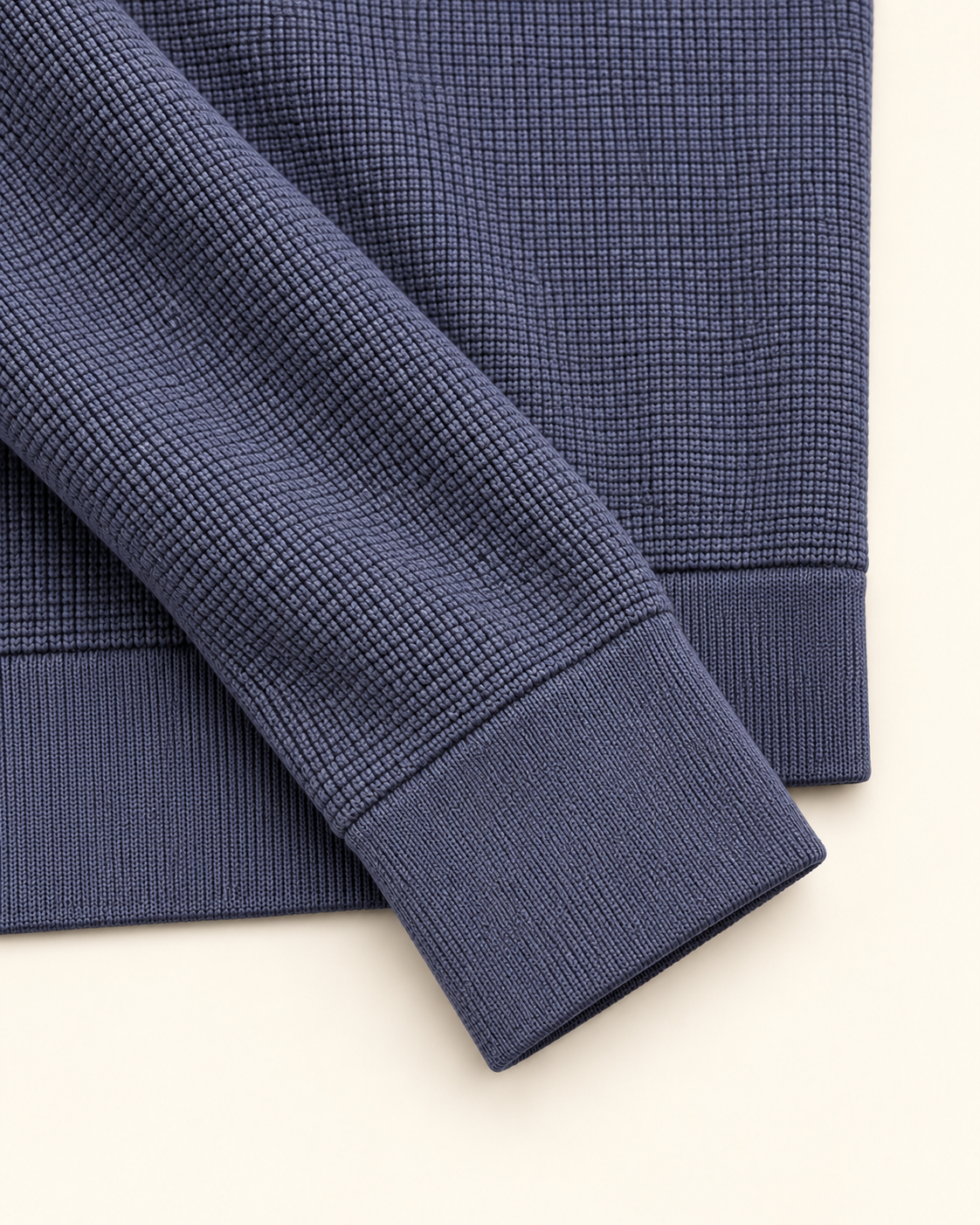 Quarter-Zip Trui Donkerblauw - Slim-Fit