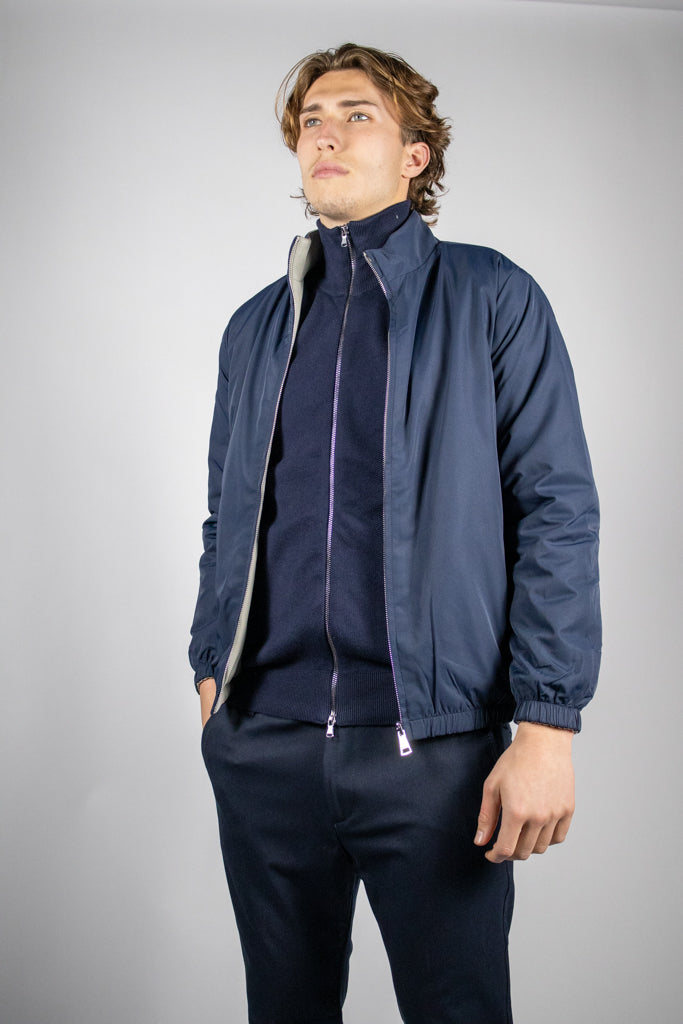 Dubbelzijdige Jas – Blauw/Grijs