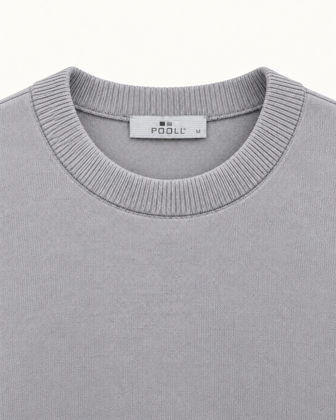 Glans Trui Grijs - Slim-Fit met Stretch