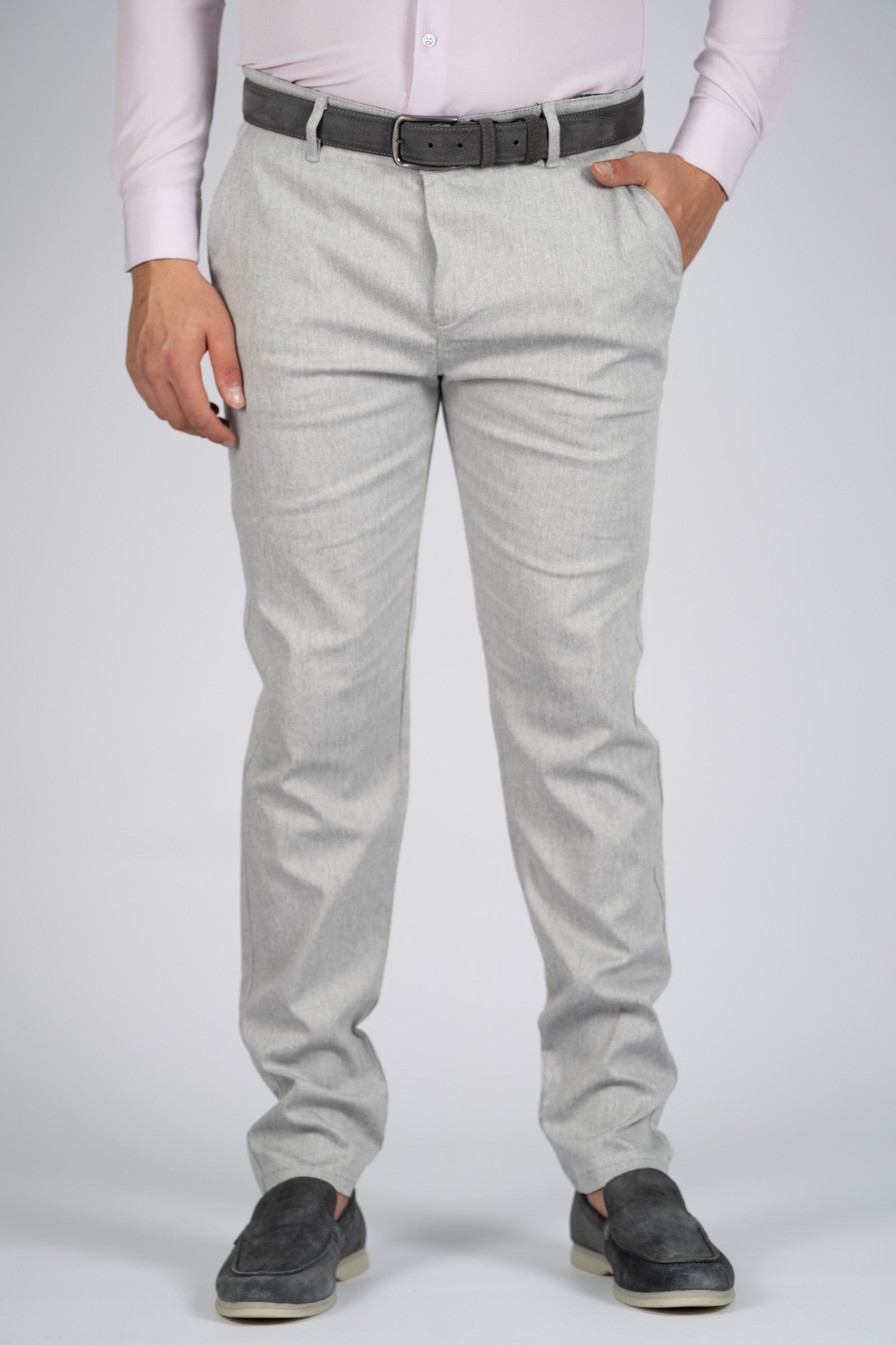 AVBA Casual Broek | Licht Grijs