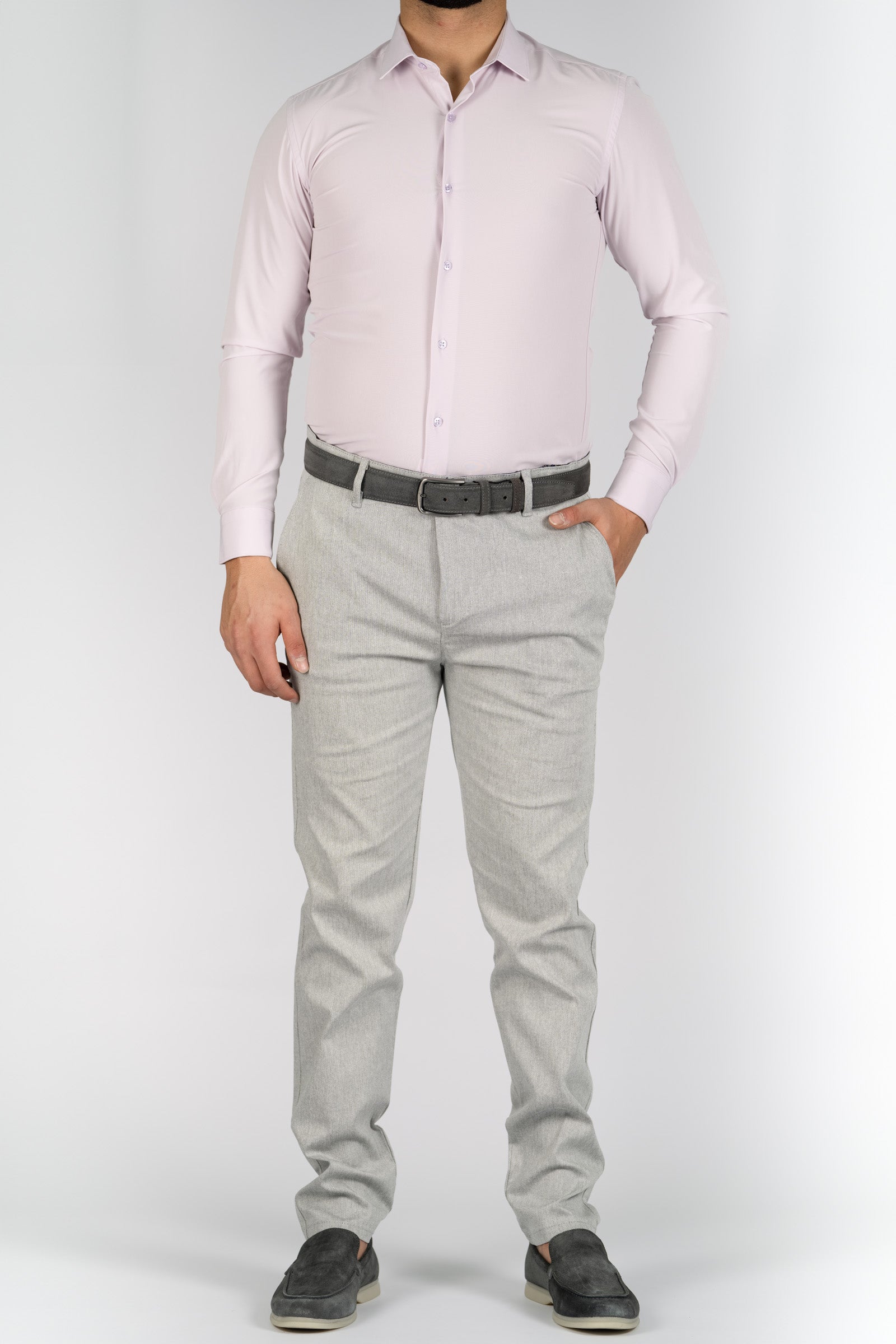 AVBA Casual Pants | Light Grey