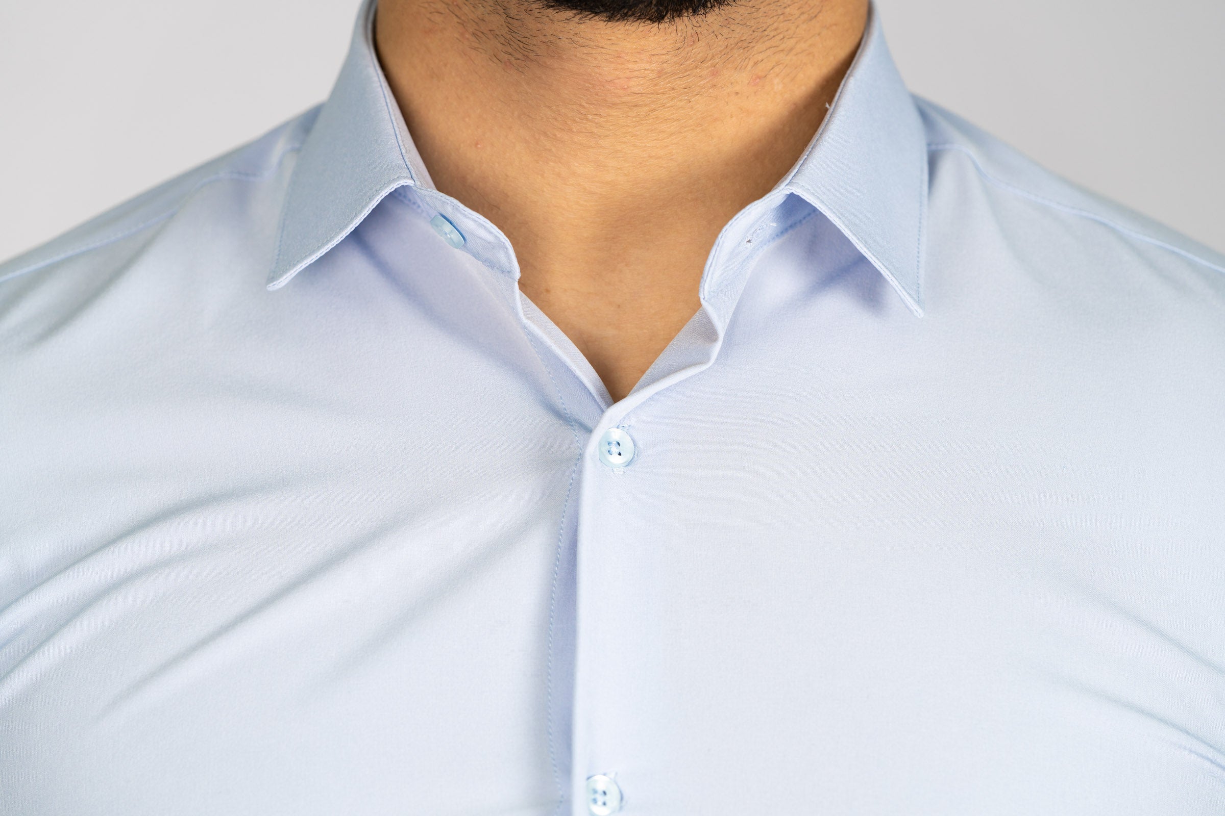 AVBA Slim-Fit Shirt Blue - Wrinkle-Free with Stretch for Optimal Comfort