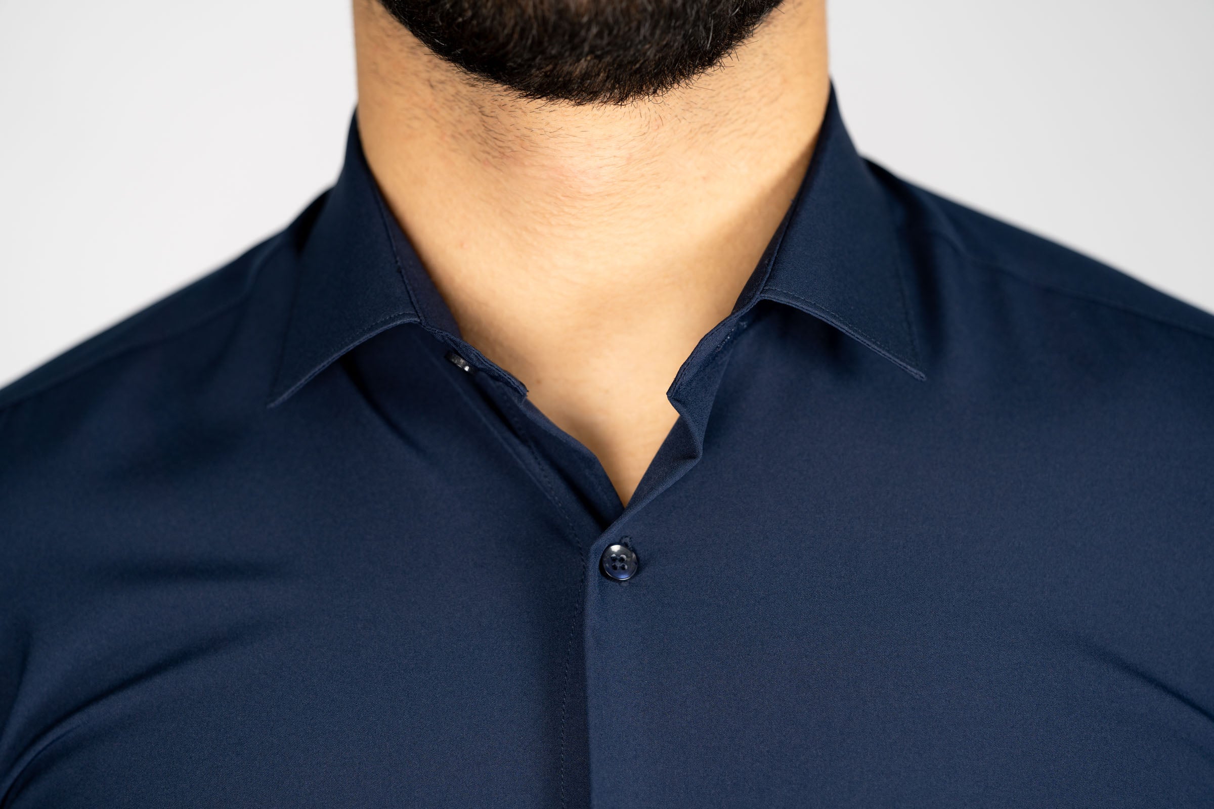 AVBA Regular-Fit Shirt Dark Blue - Wrinkle-Free with Stretch for Optimal Comfort