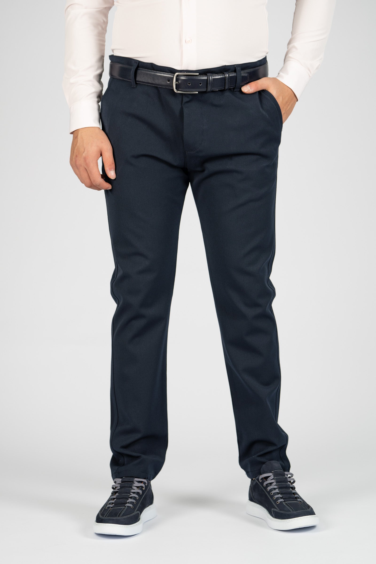 AVBA Casual Stretch Broek | Navy