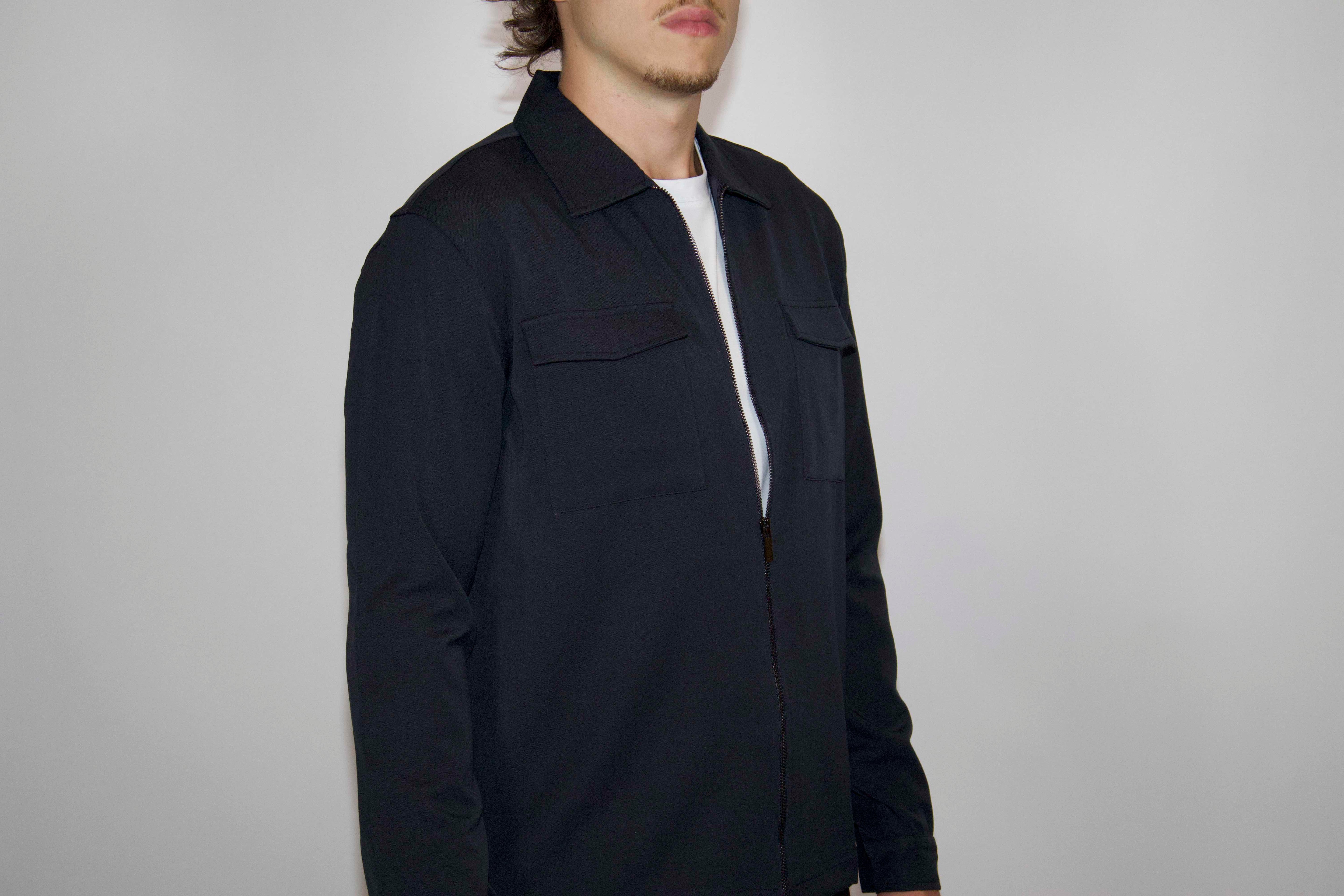 Tech Overshirt Met Ritssluiting | Donkerblauw