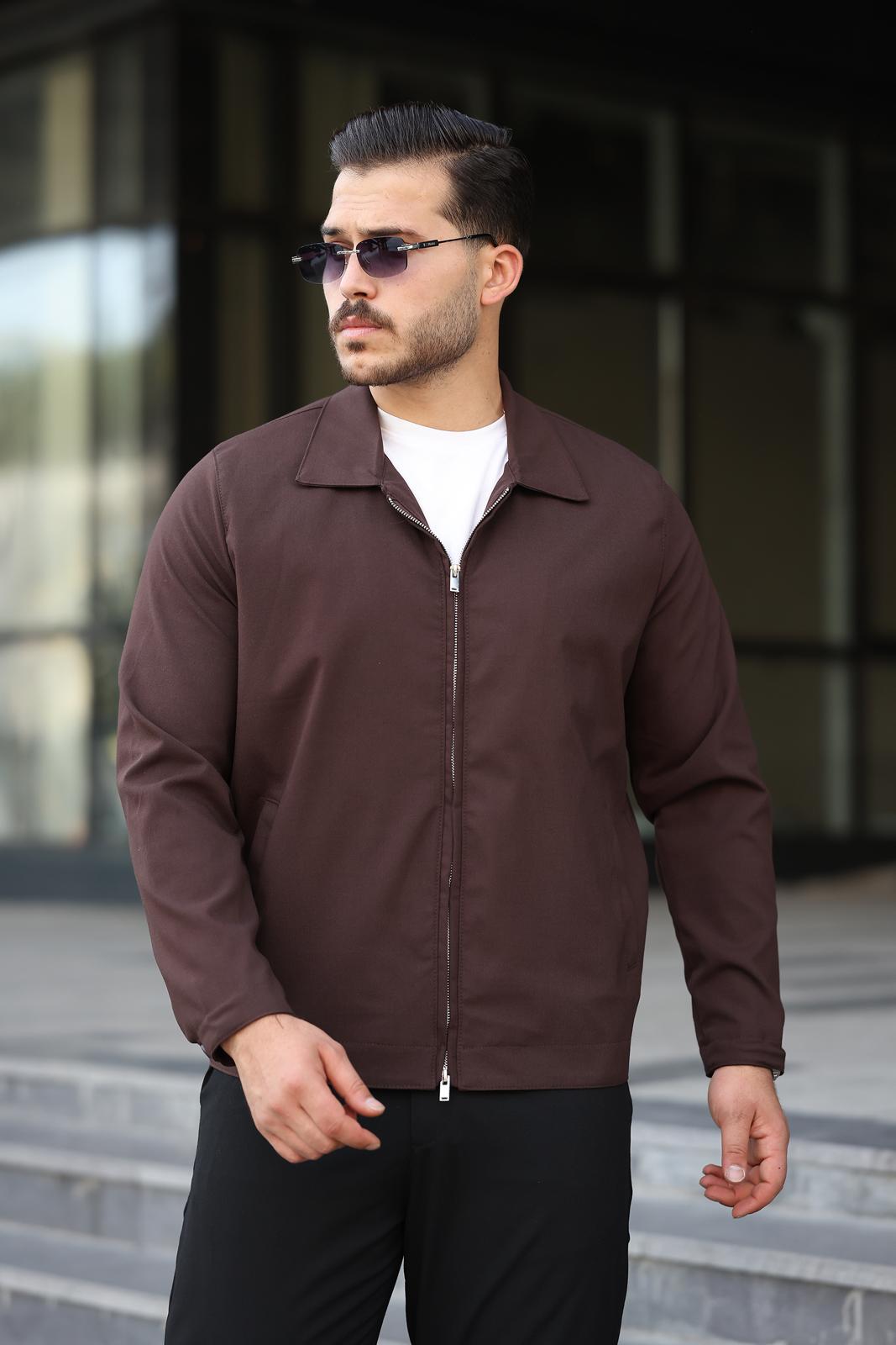 Overshirt met Rits | Bruin