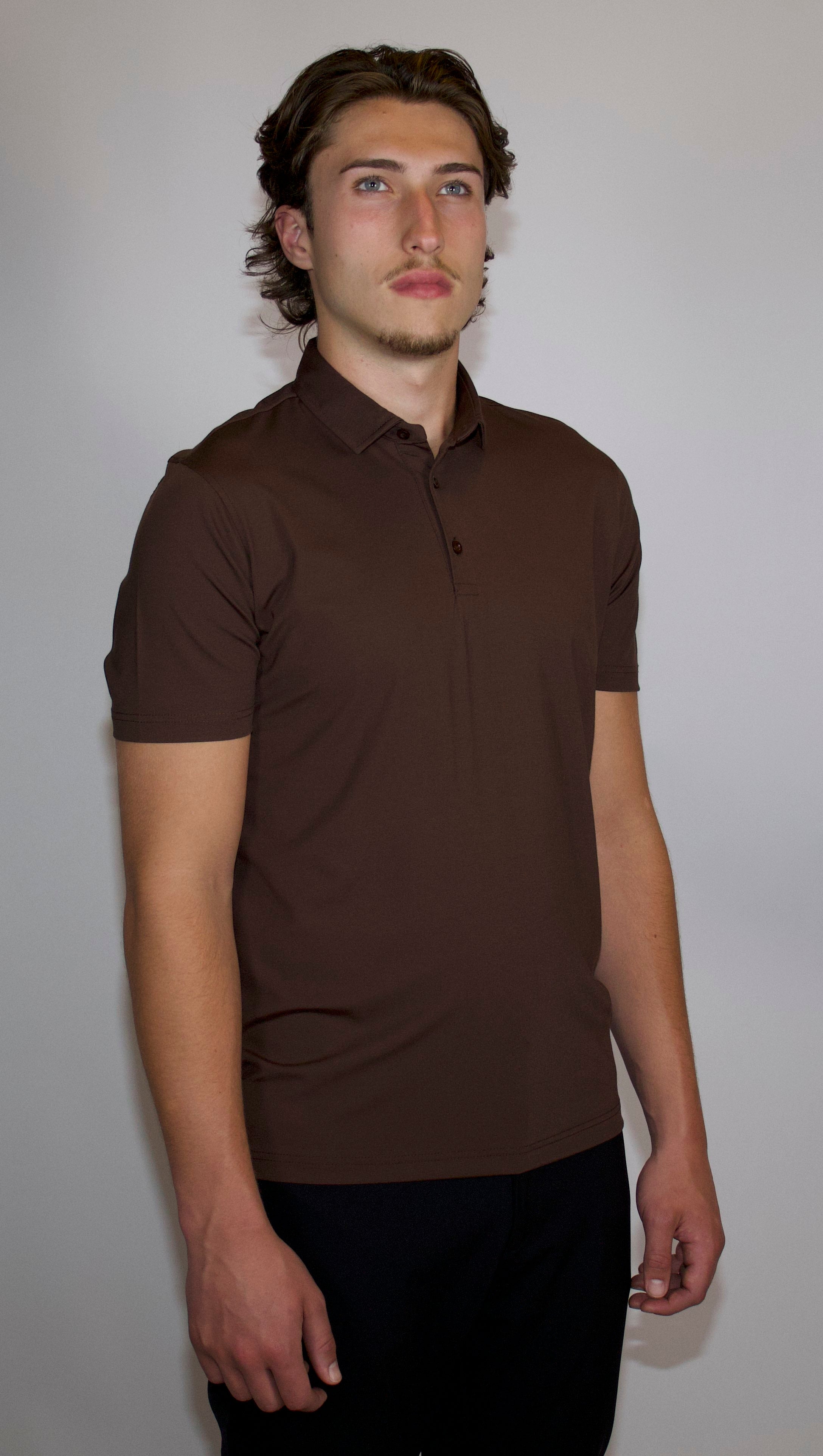 Heren Polo Glans | Bruin
