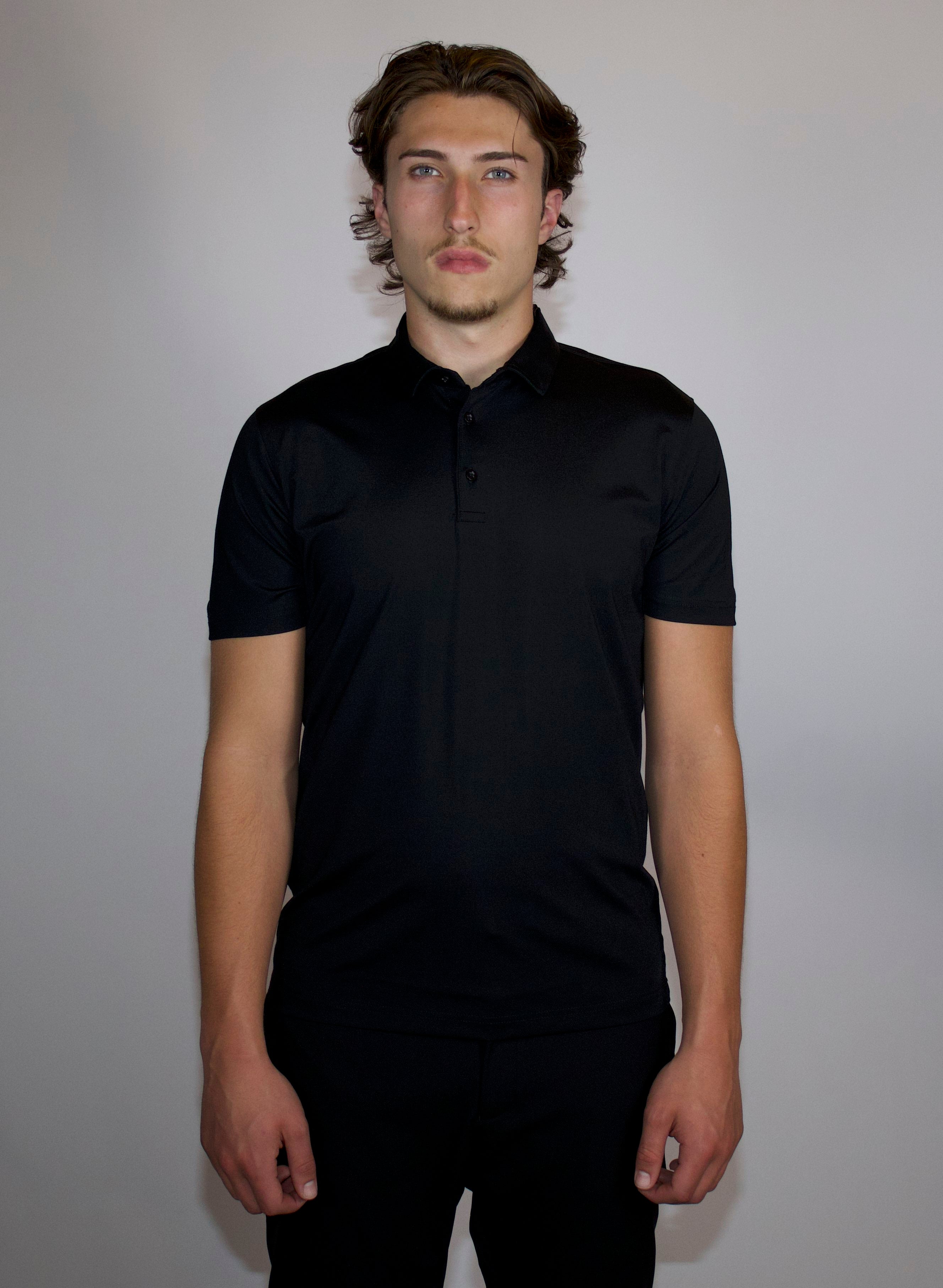 Heren Polo Glans | Zwart