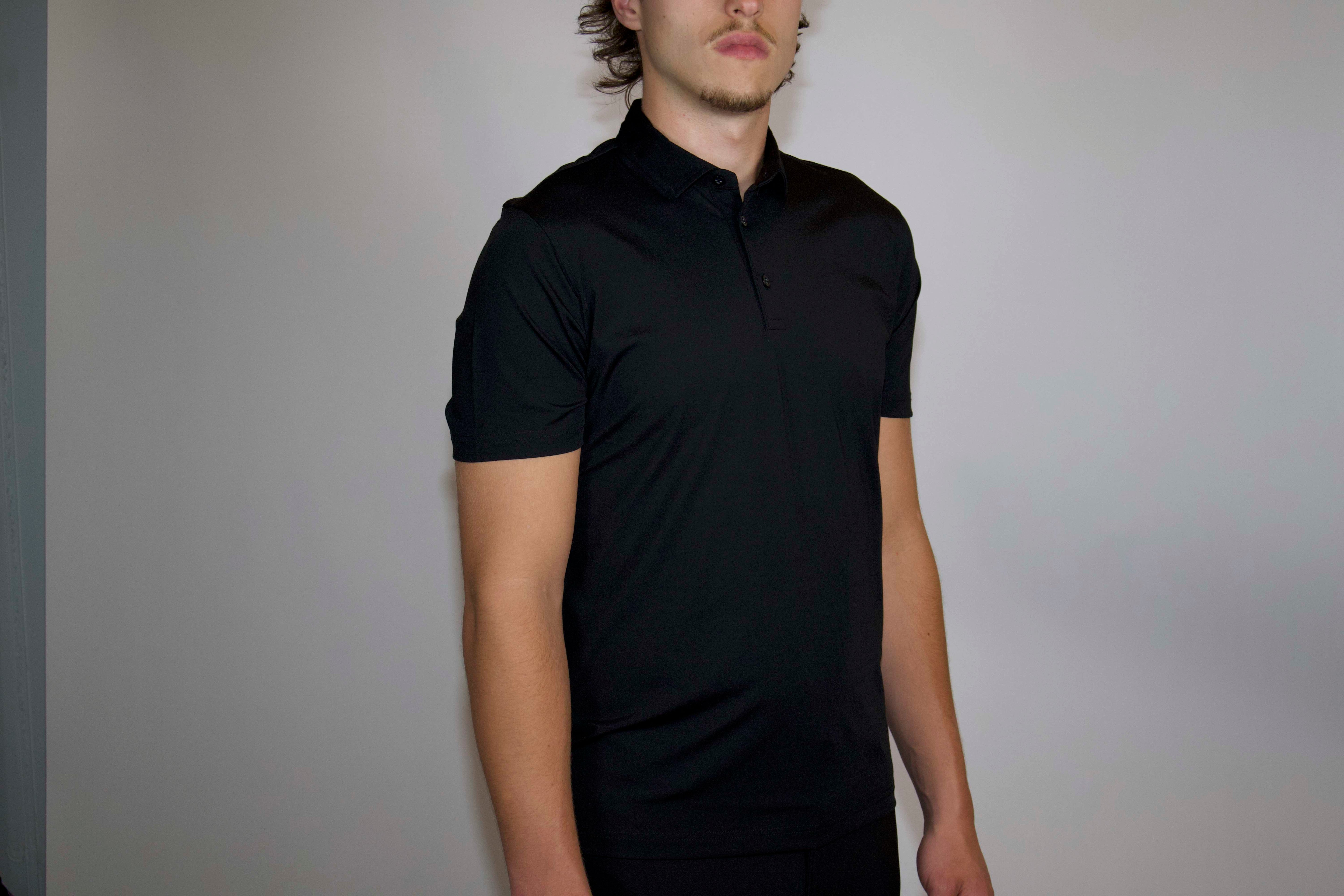 Heren Polo Glans | Zwart