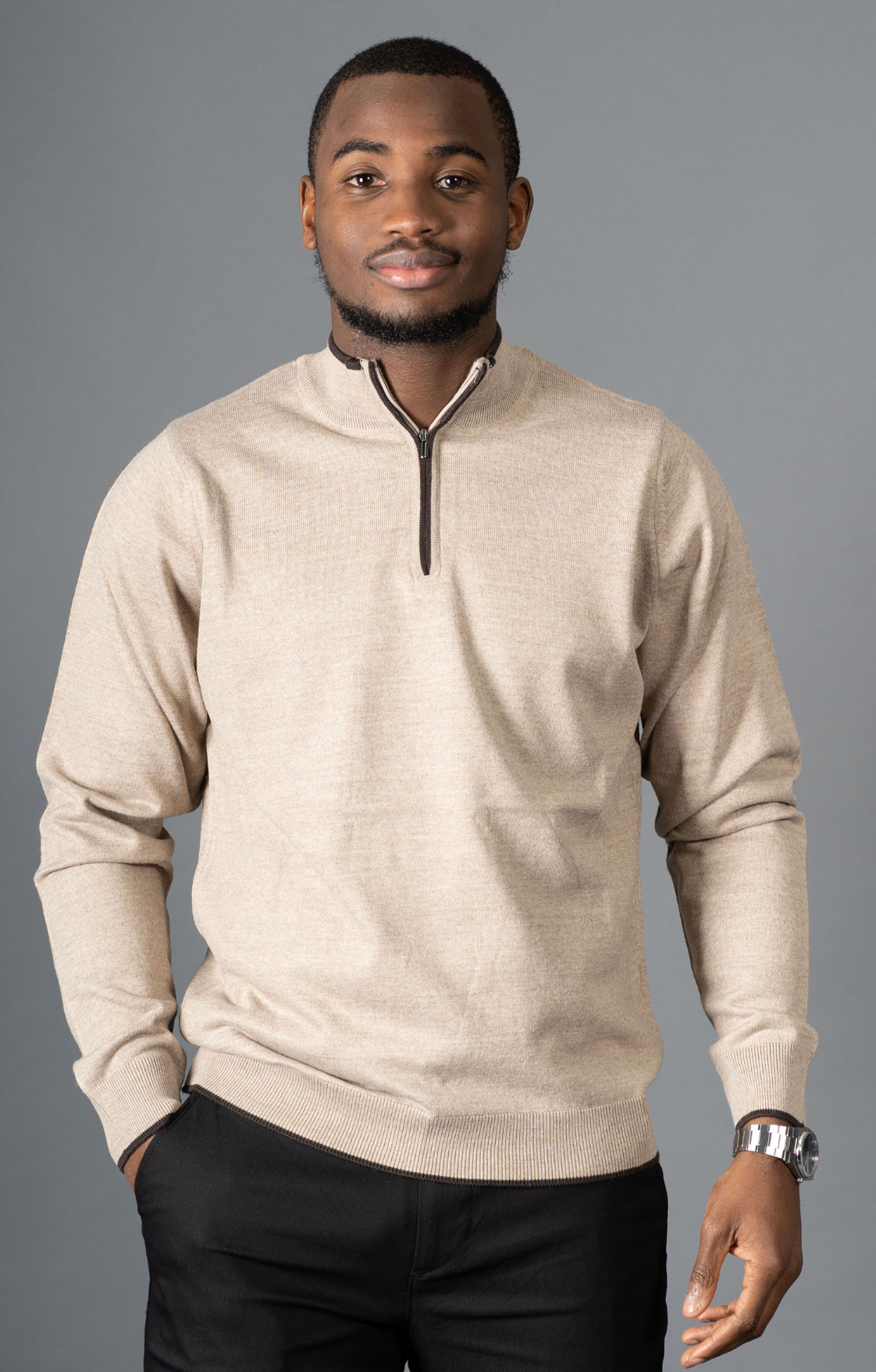 AVBA Half-zip Sweater: A Stylish Expression of Luxurious Blue