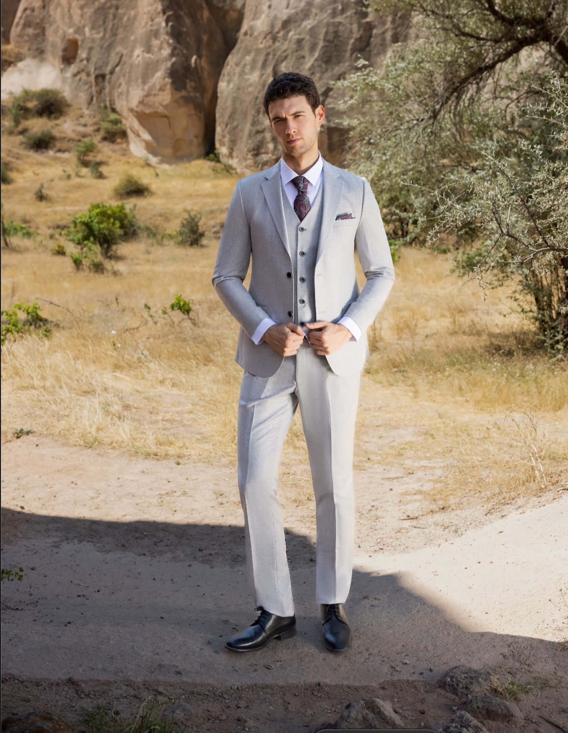 AVBA 3 Piece Suit | Light Grey