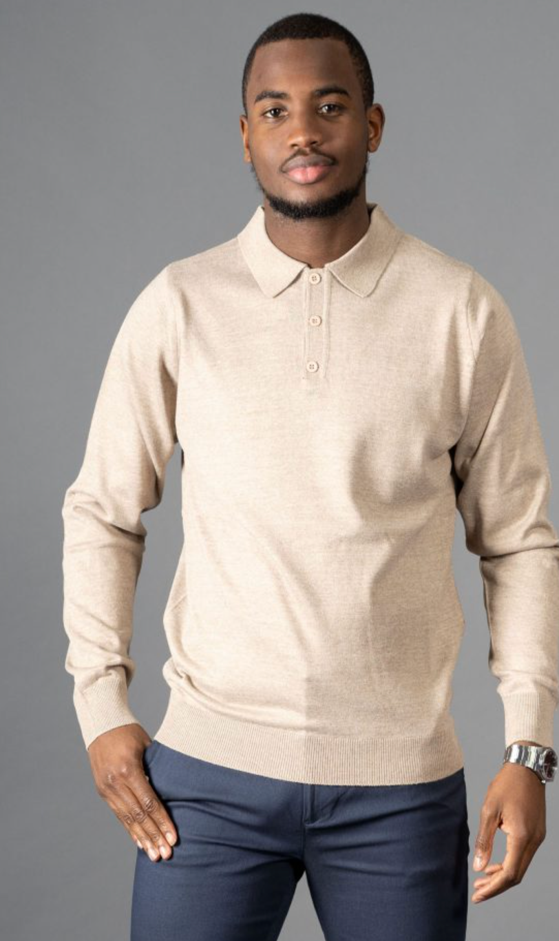 AVBA Polo Sweater: A Stylish Expression of Luxury Black