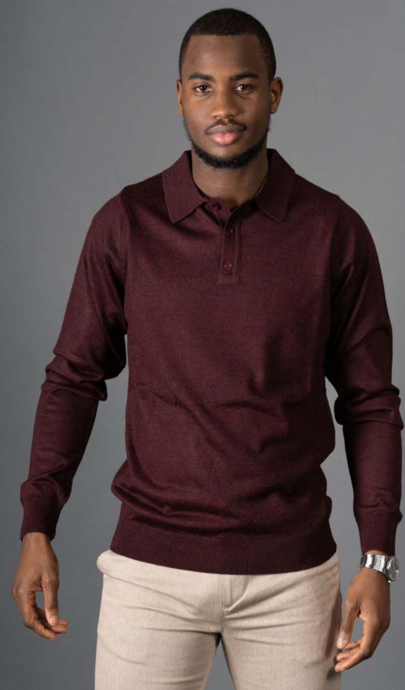 AVBA Polo Sweater: A Stylish Expression of Luxury Brown