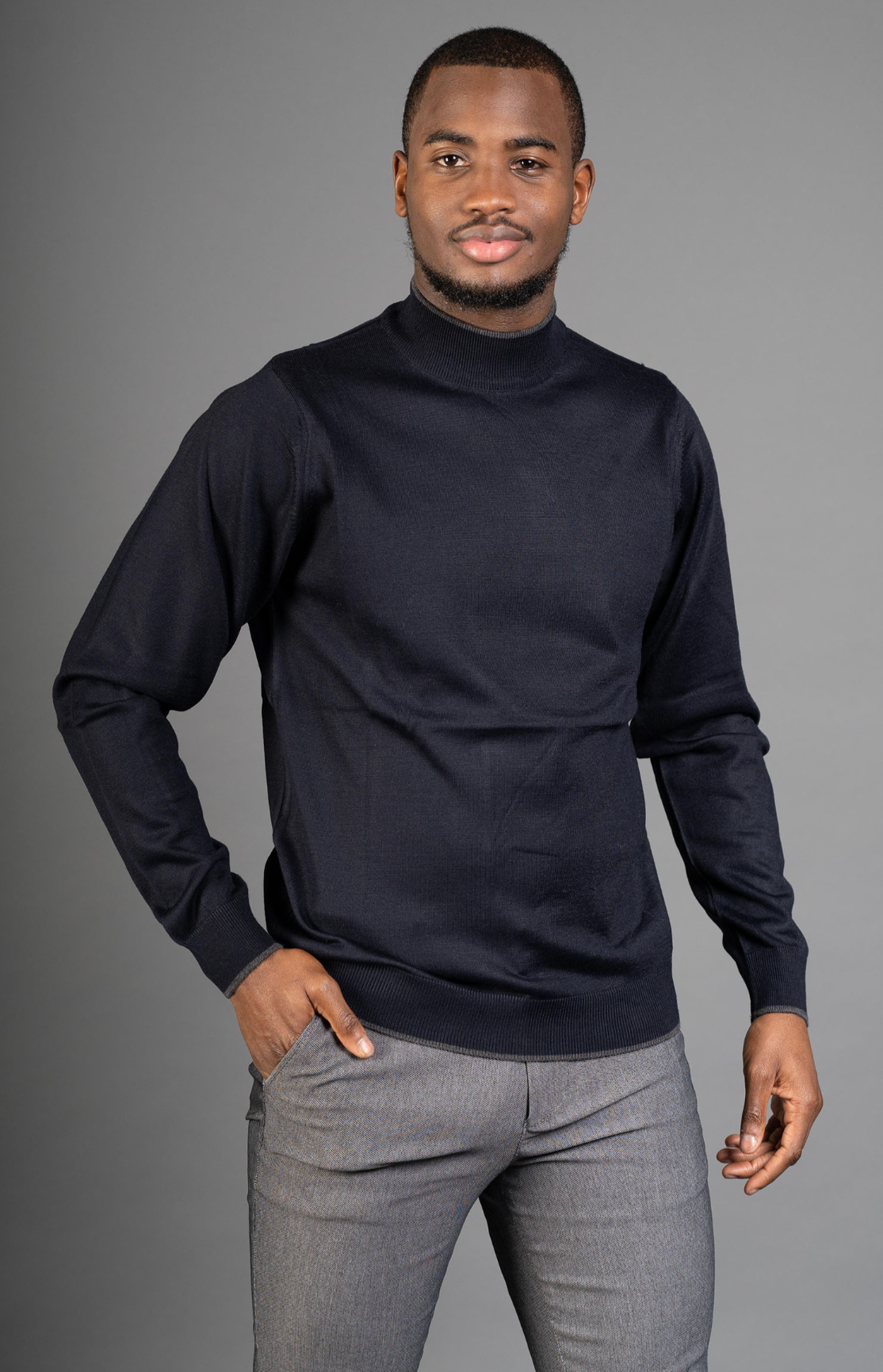 AVBA Turtleneck Sweater: A Stylish Expression of Luxurious Grey