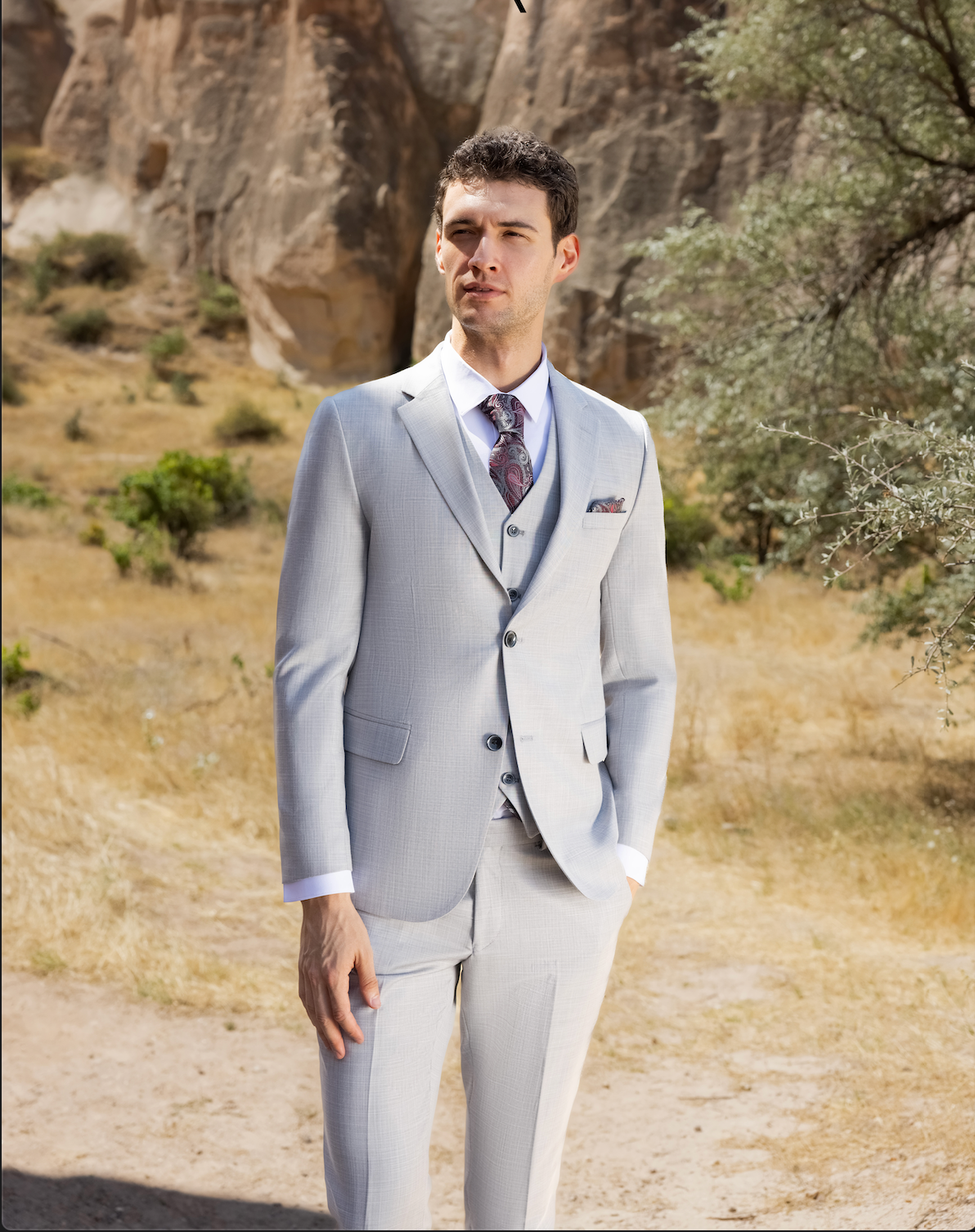 AVBA 3 Piece Suit | Light Grey