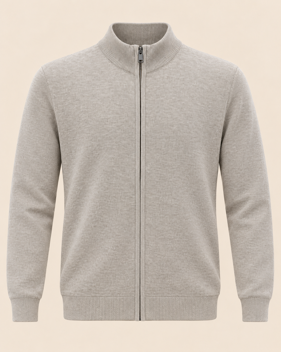 Vest met Ritssluiting - Beige