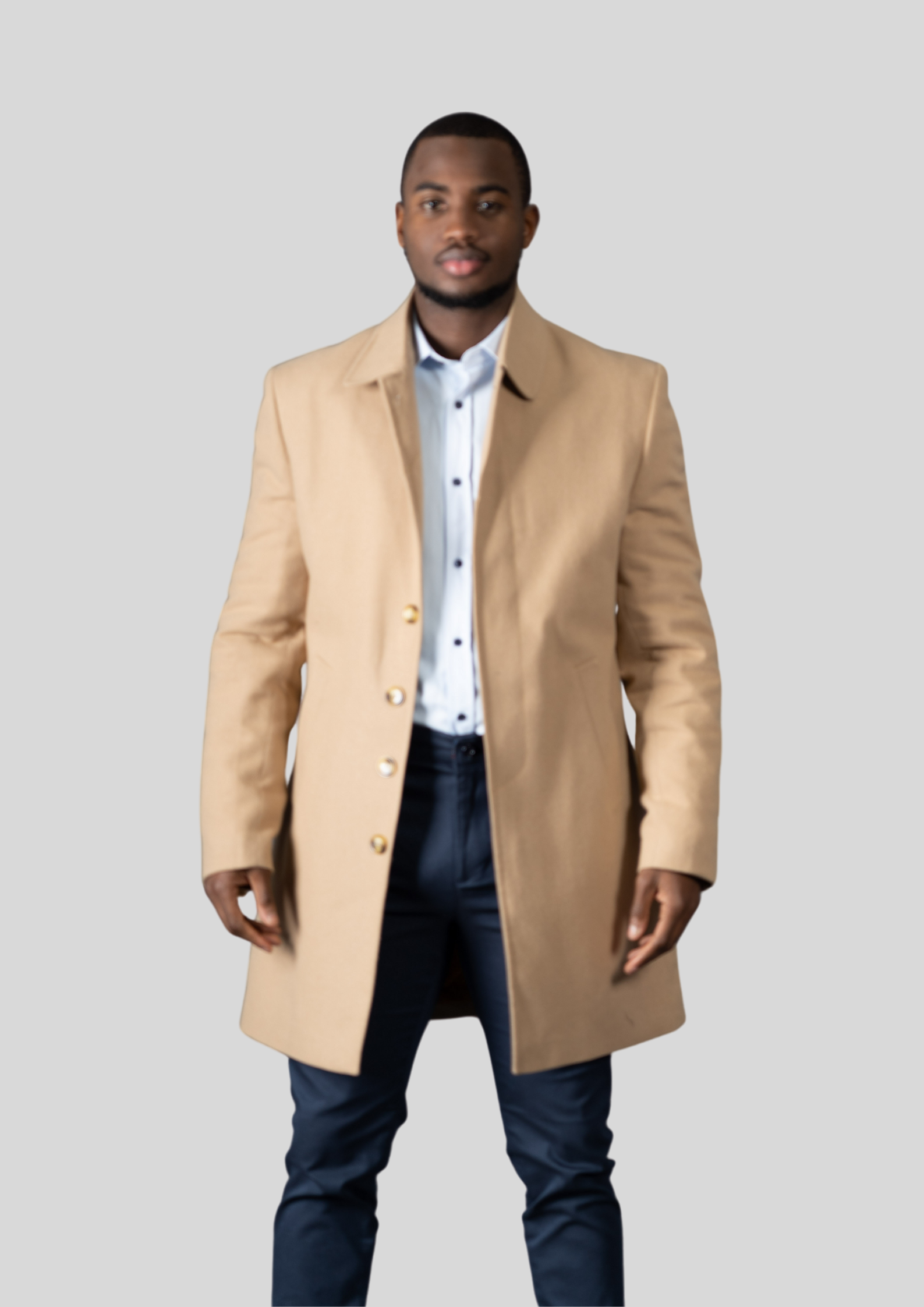 AVBA Slim-Fit Men's Coat with Blind Closure