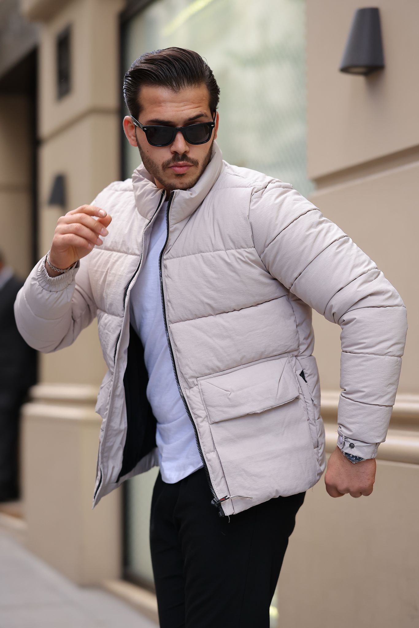 Puffer Jacket | Licht Grijs