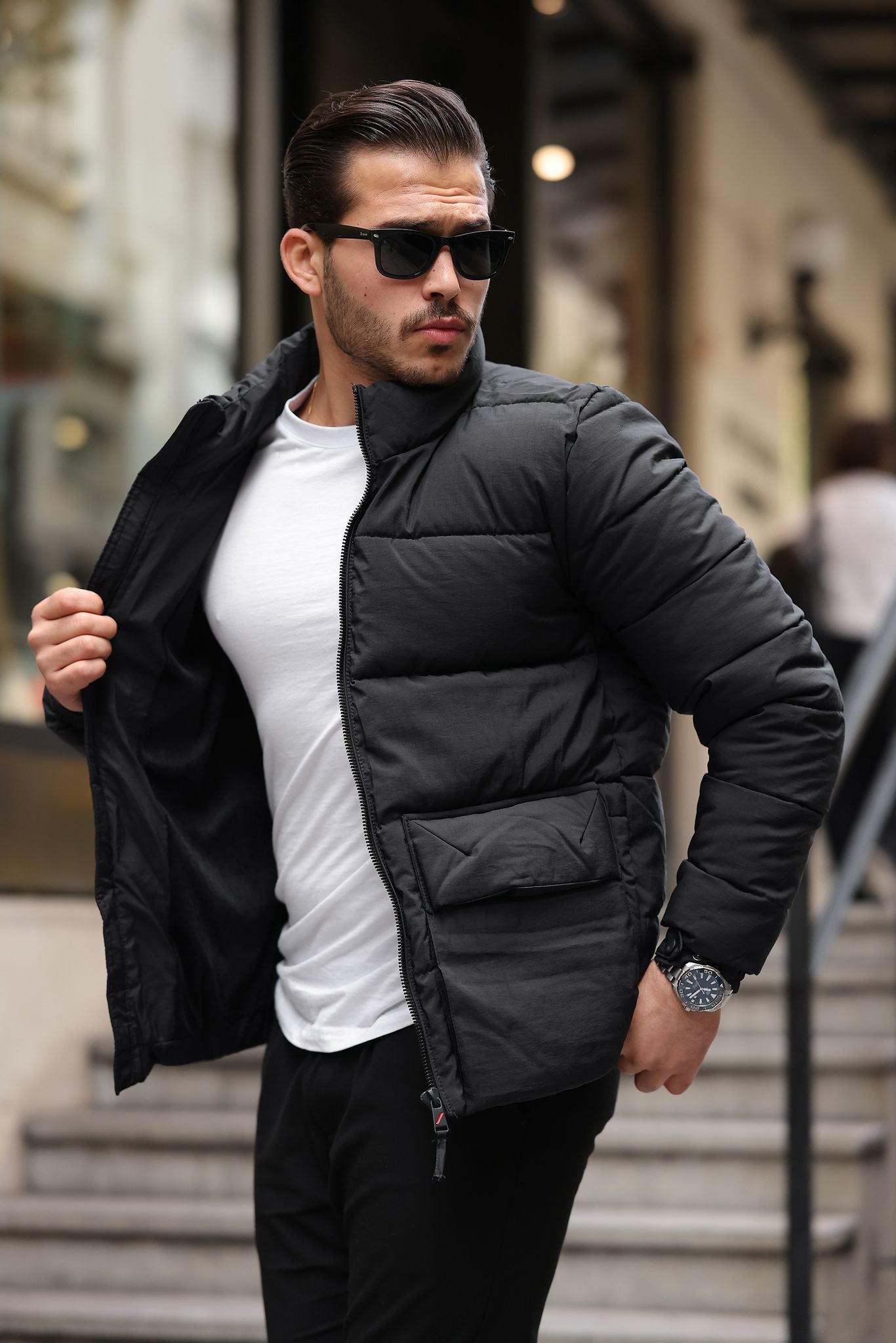 Puffer Jacket | Zwart