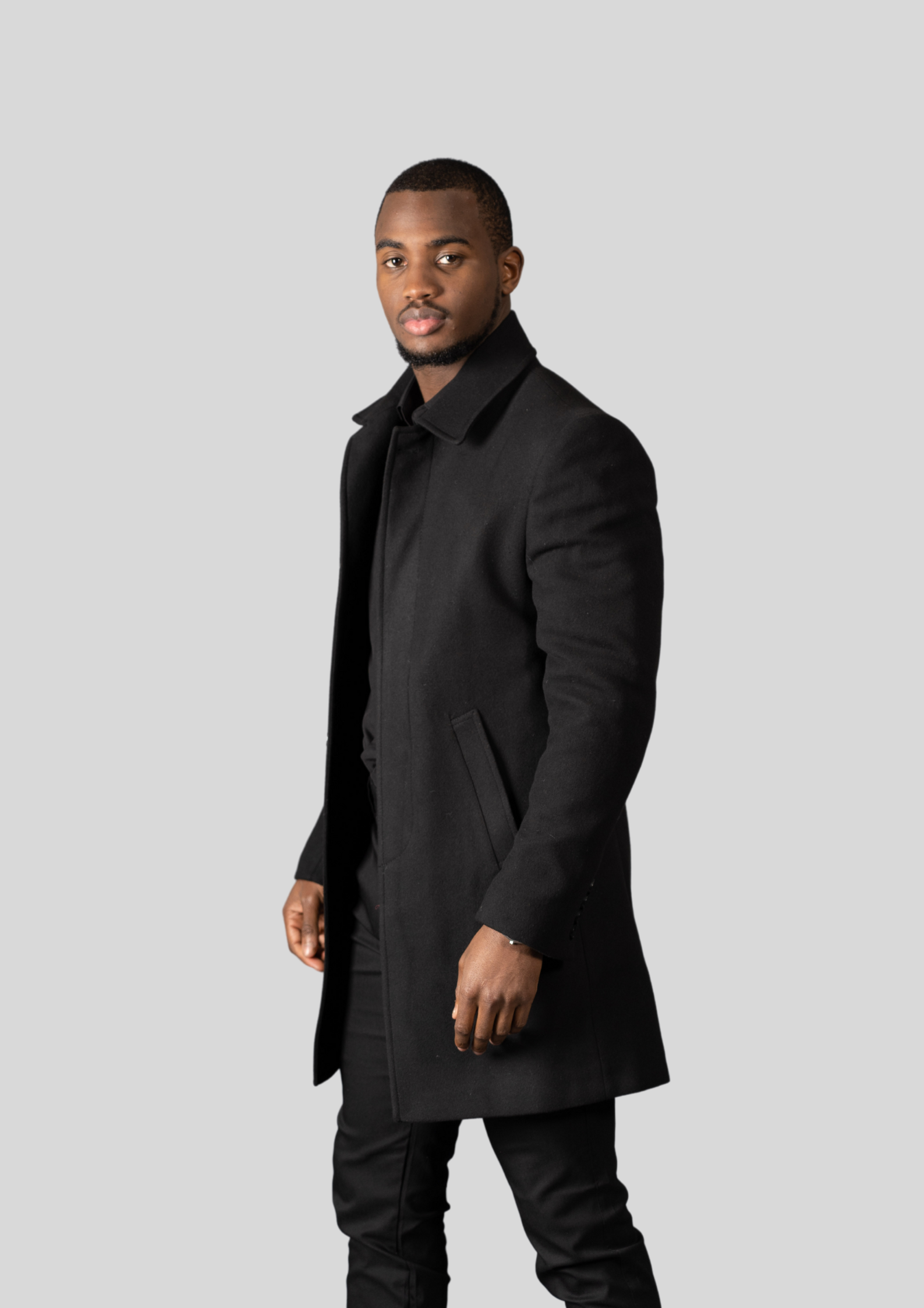 AVBA Slim-Fit Men's Coat with Blind Closure