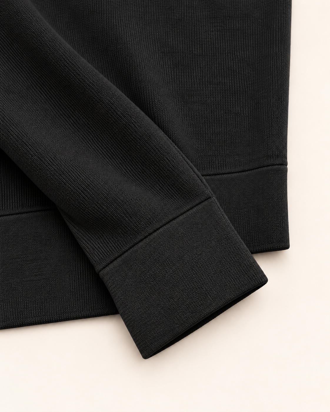 Glans Trui Zwart - Slim-Fit met Stretch