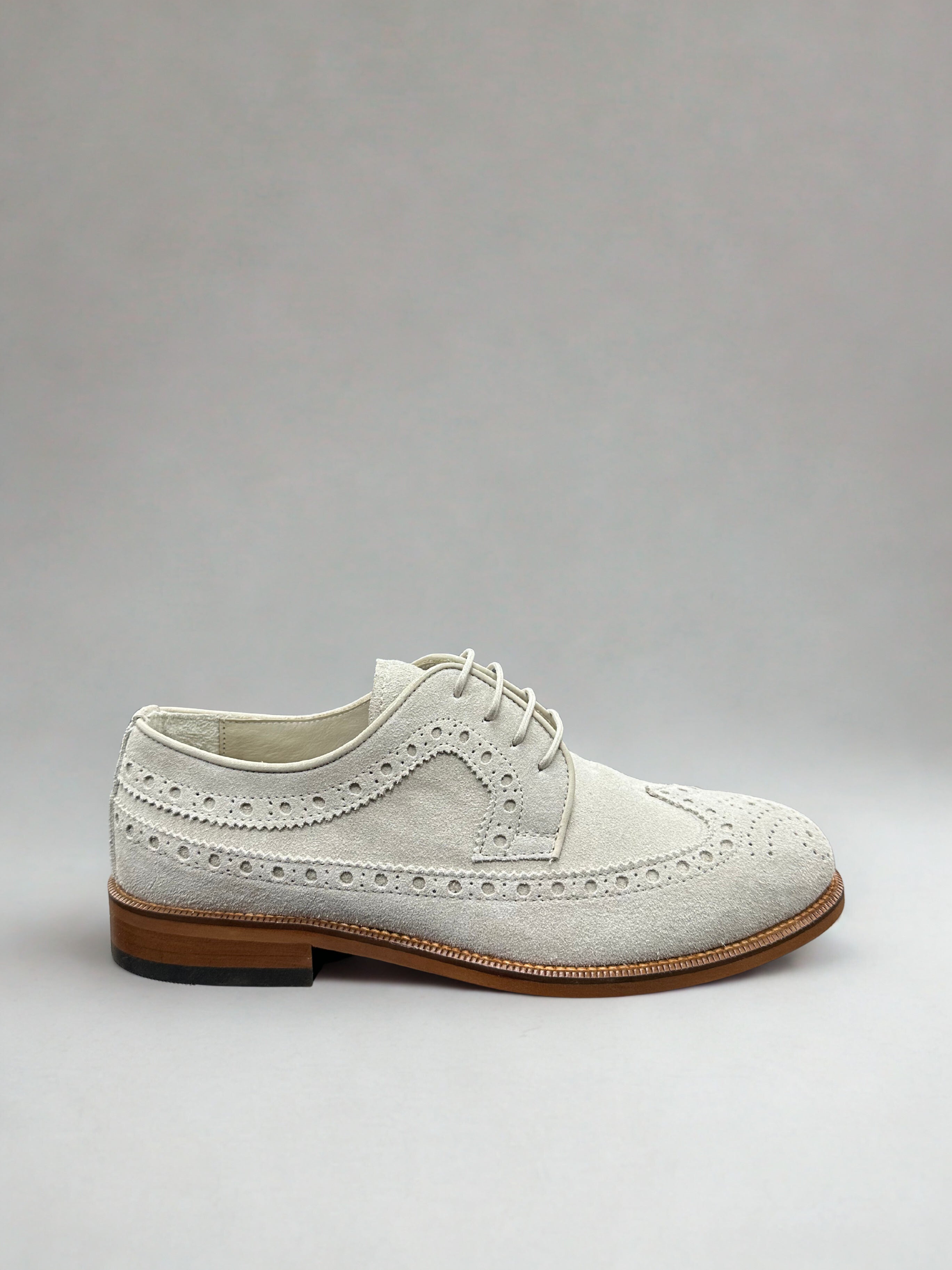 Veterschoen Suède | Crème