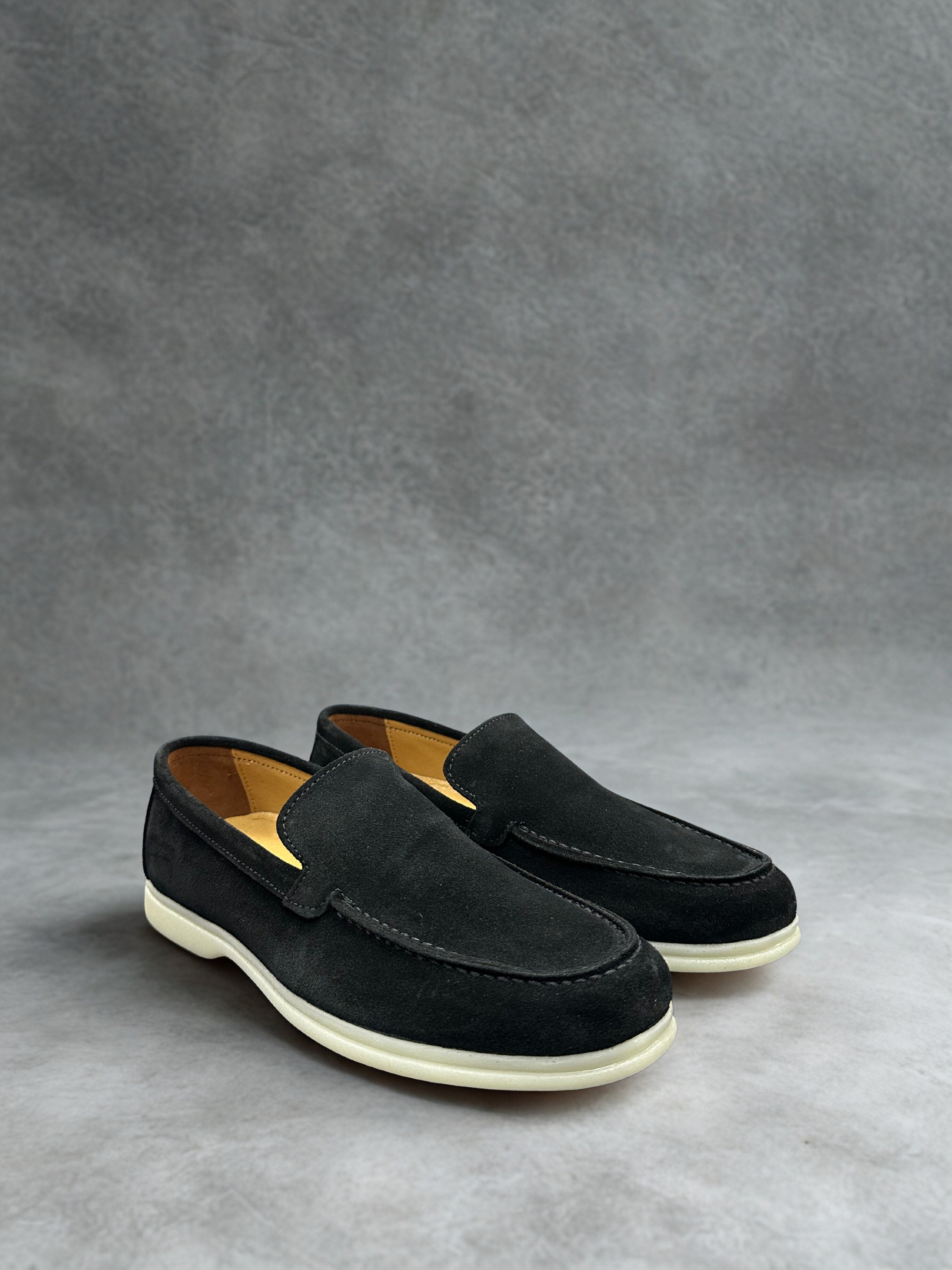 Suède Loafer Laag Zwart