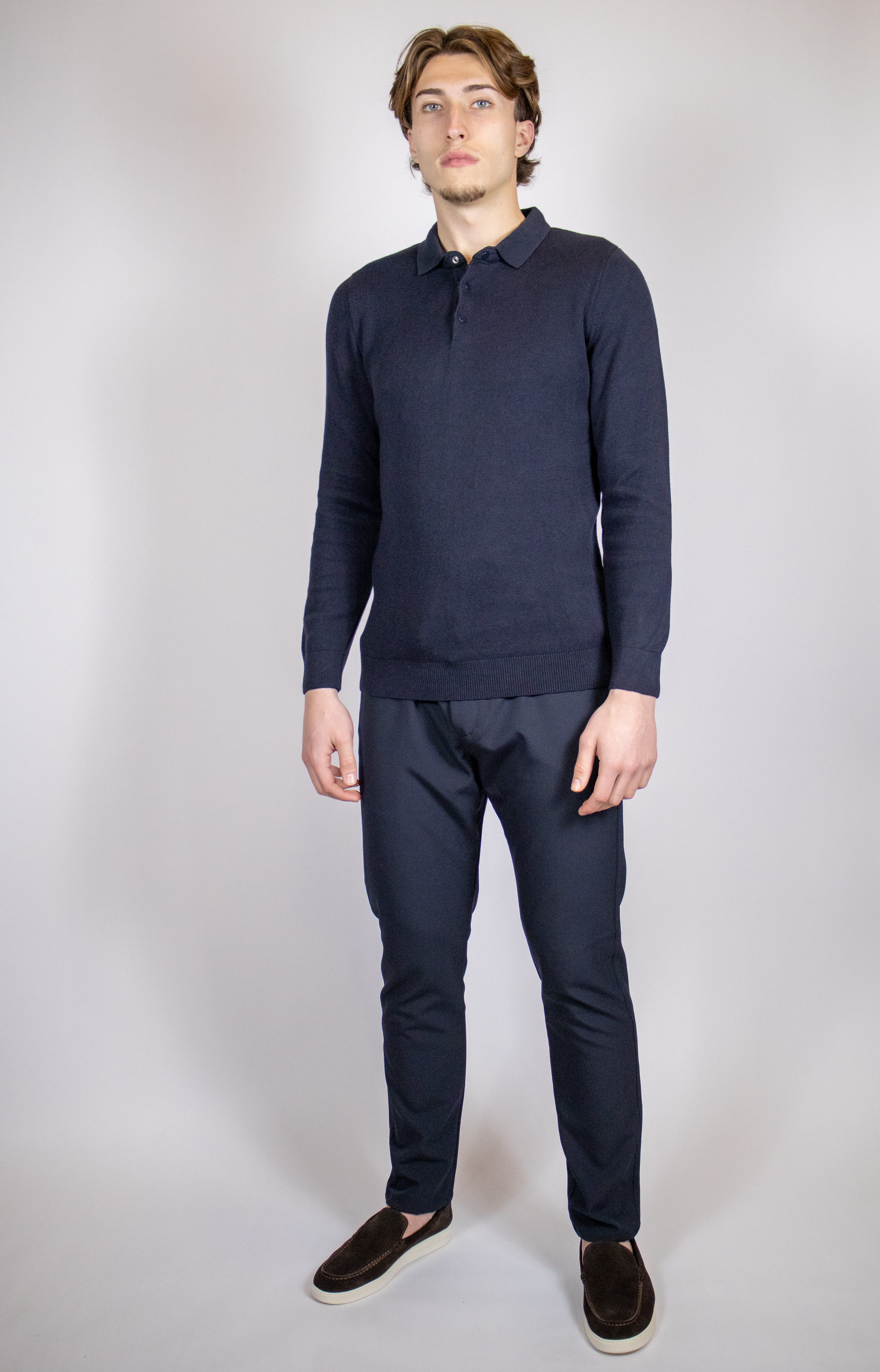 Casual Stretch Broek | Navy