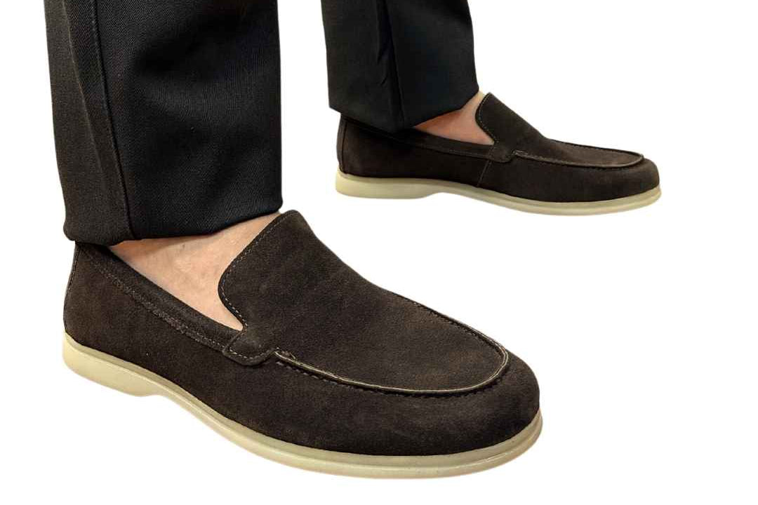 Suède loafer laag | Bruin