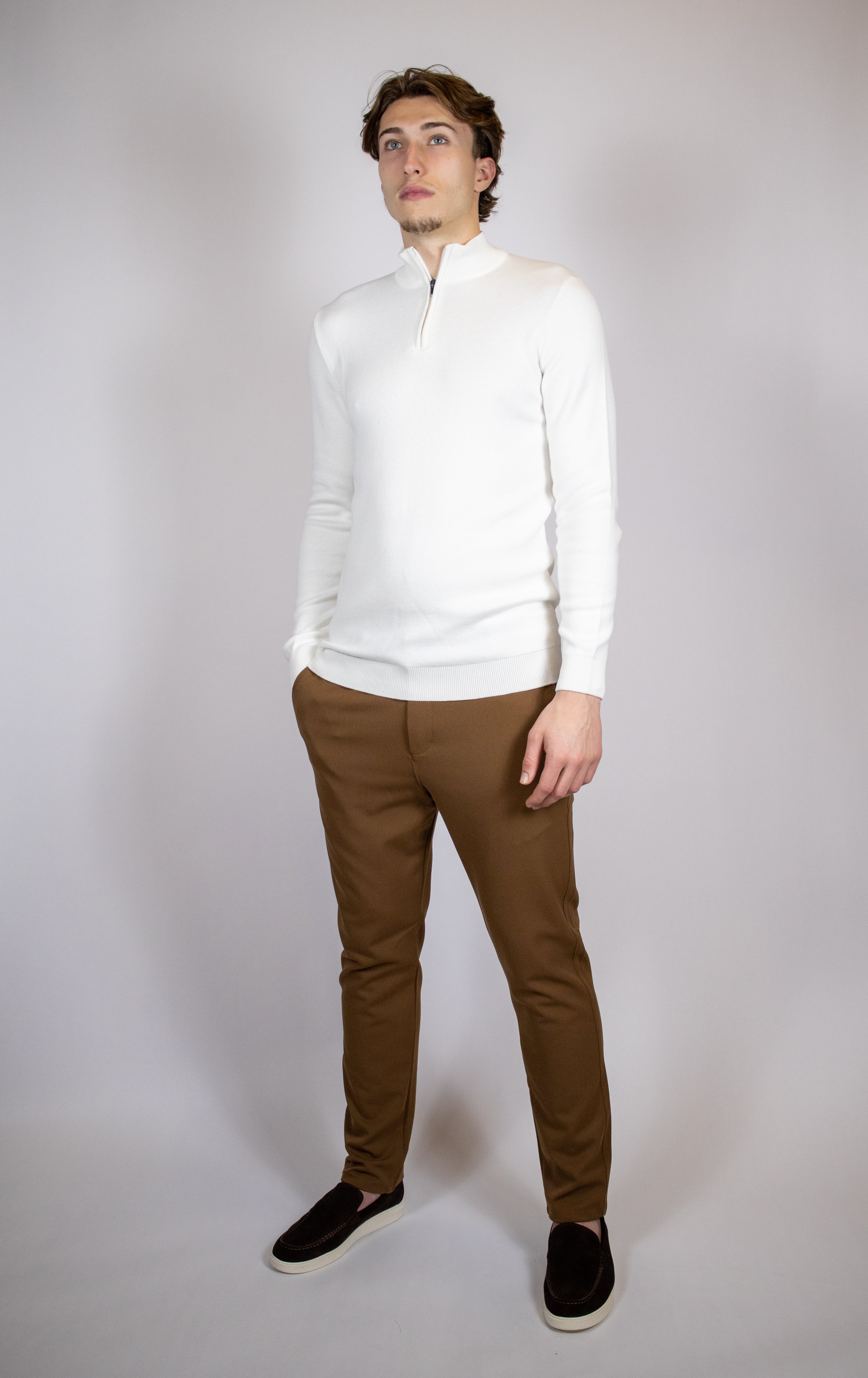 Casual Stretch Broek | Camel