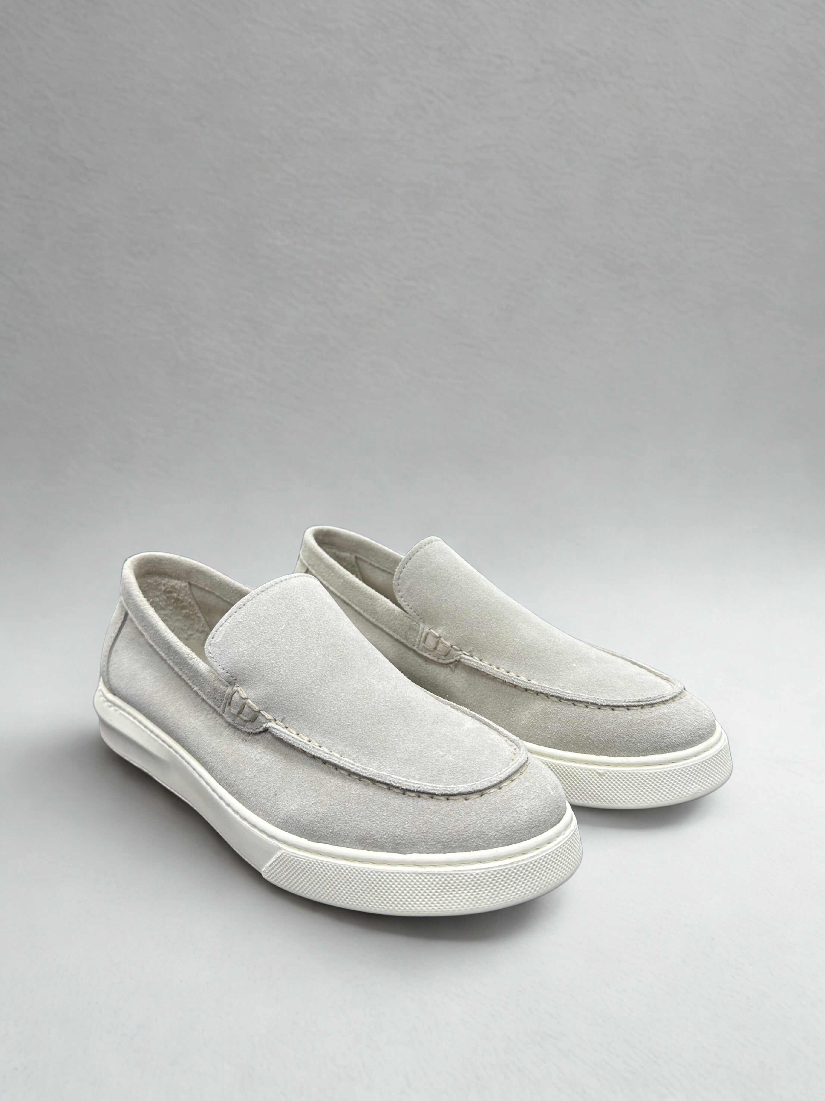 Suède Loafer Beigegrijs