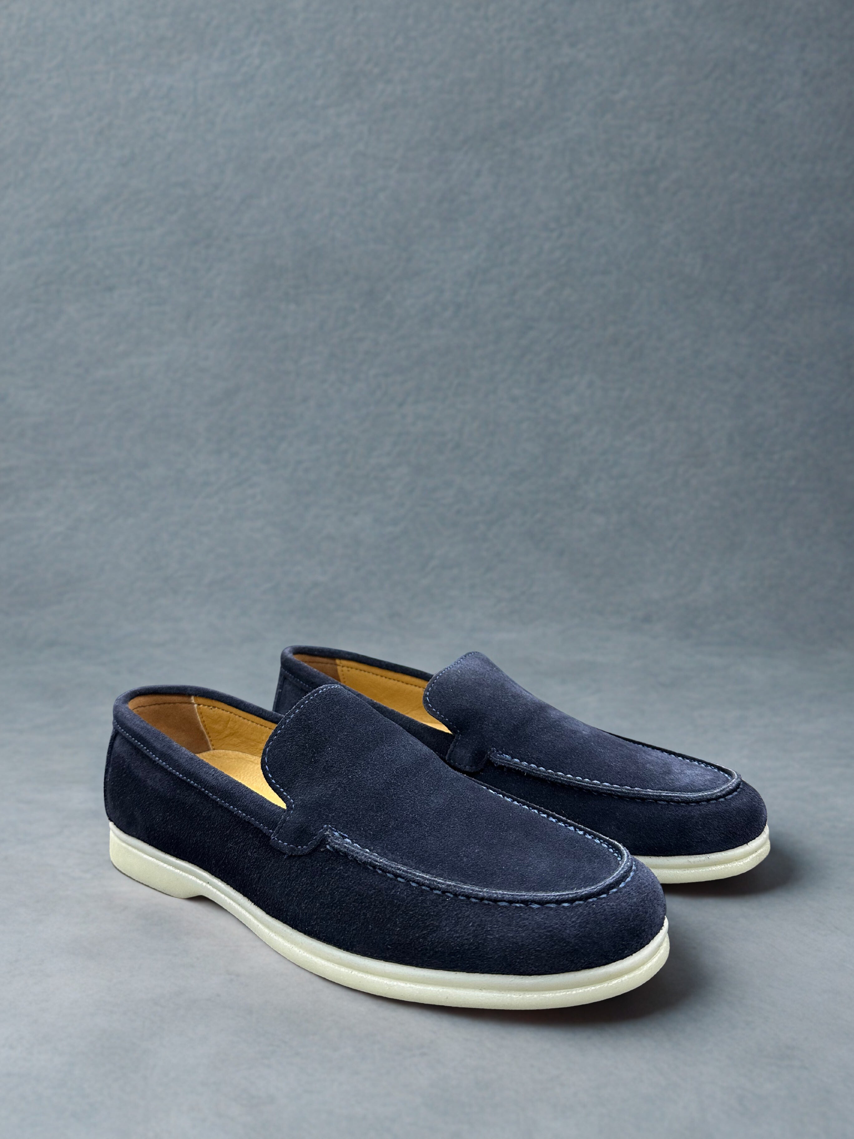 Suède Loafer Laag Navy