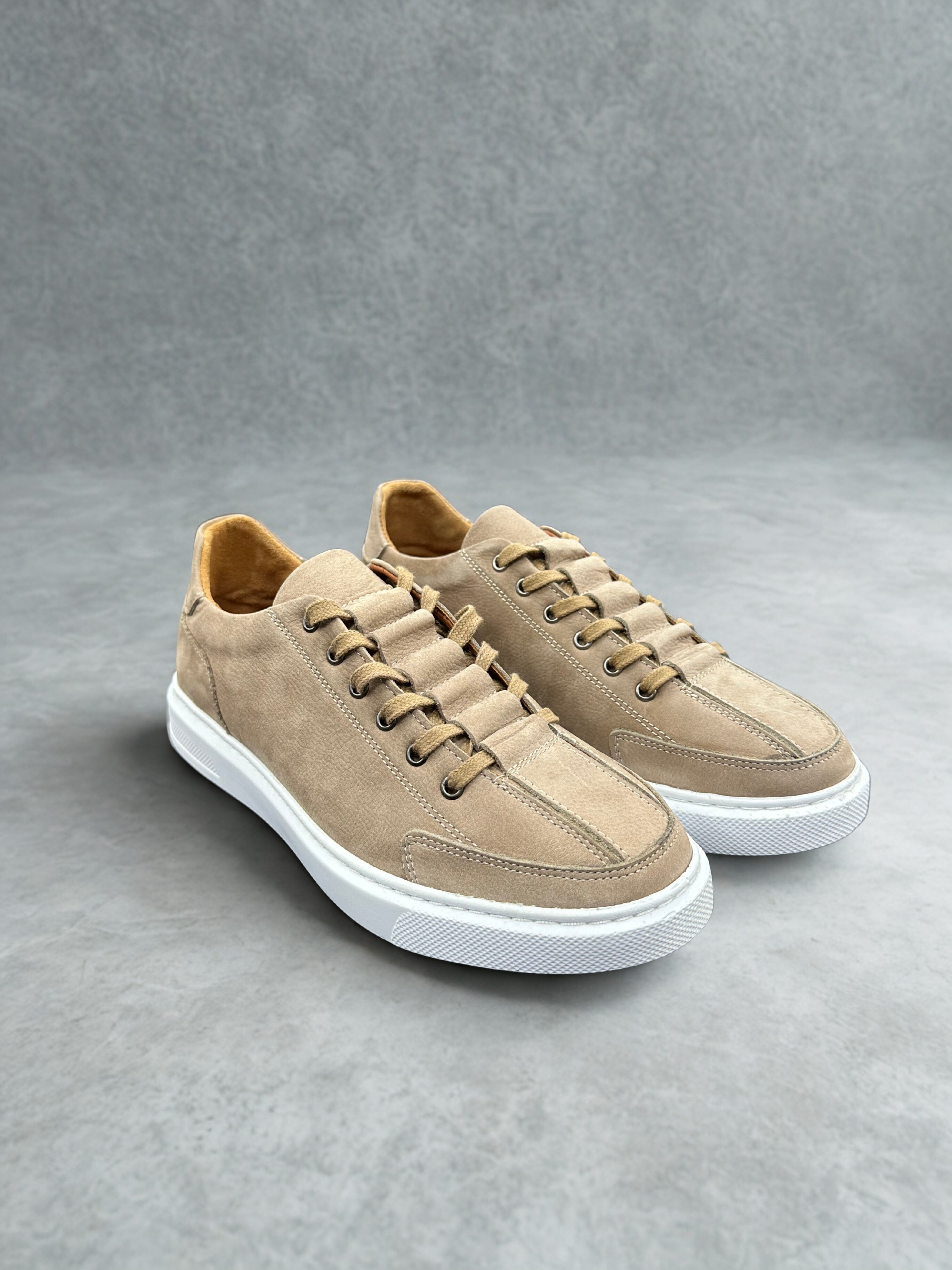 Lederen Sneaker Beige