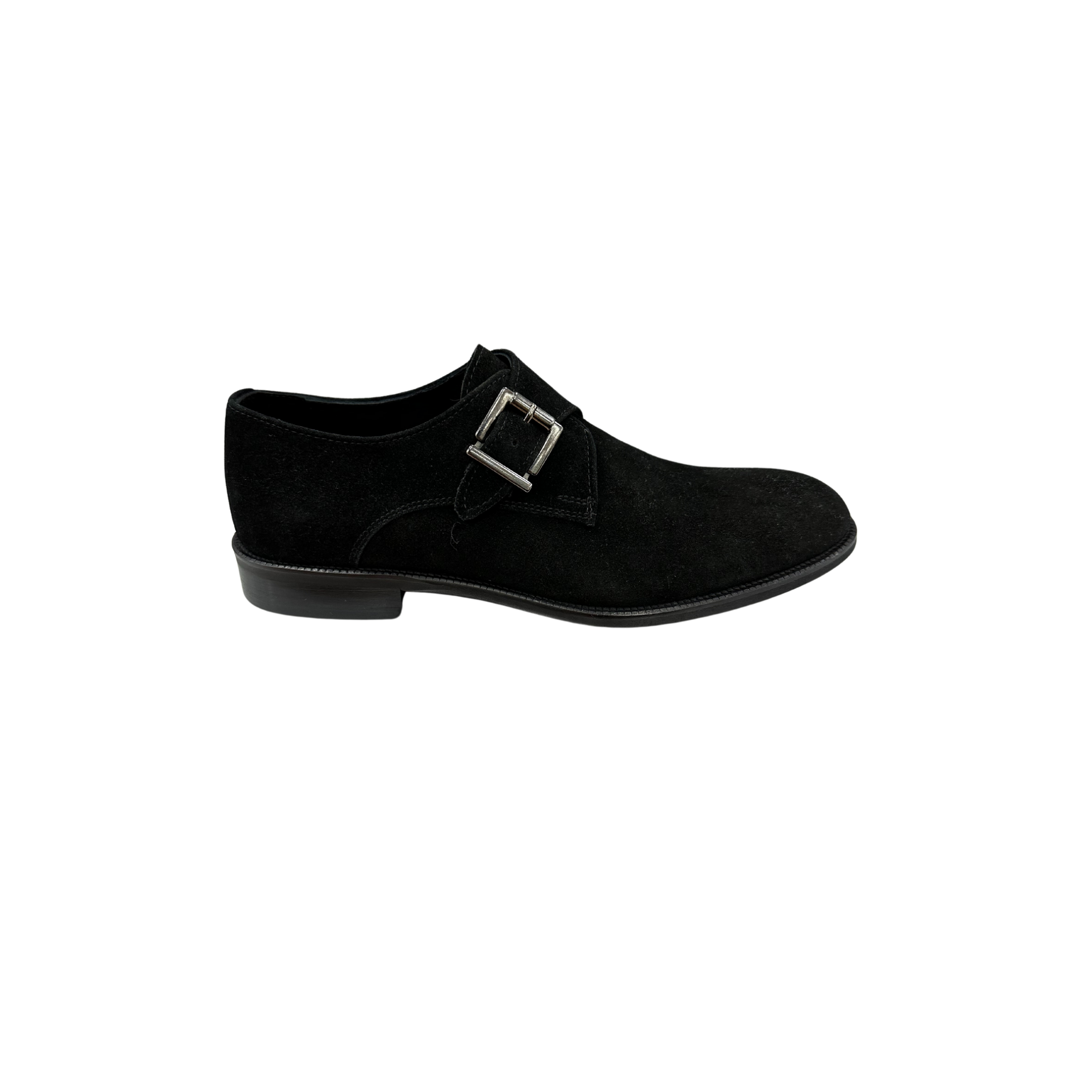 AVBA Buckle shoe suede | Black