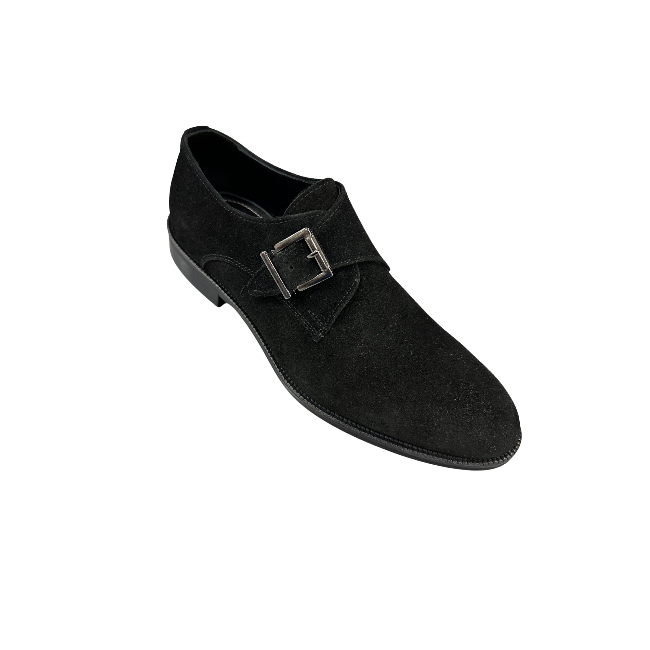 AVBA Buckle shoe suede | Black