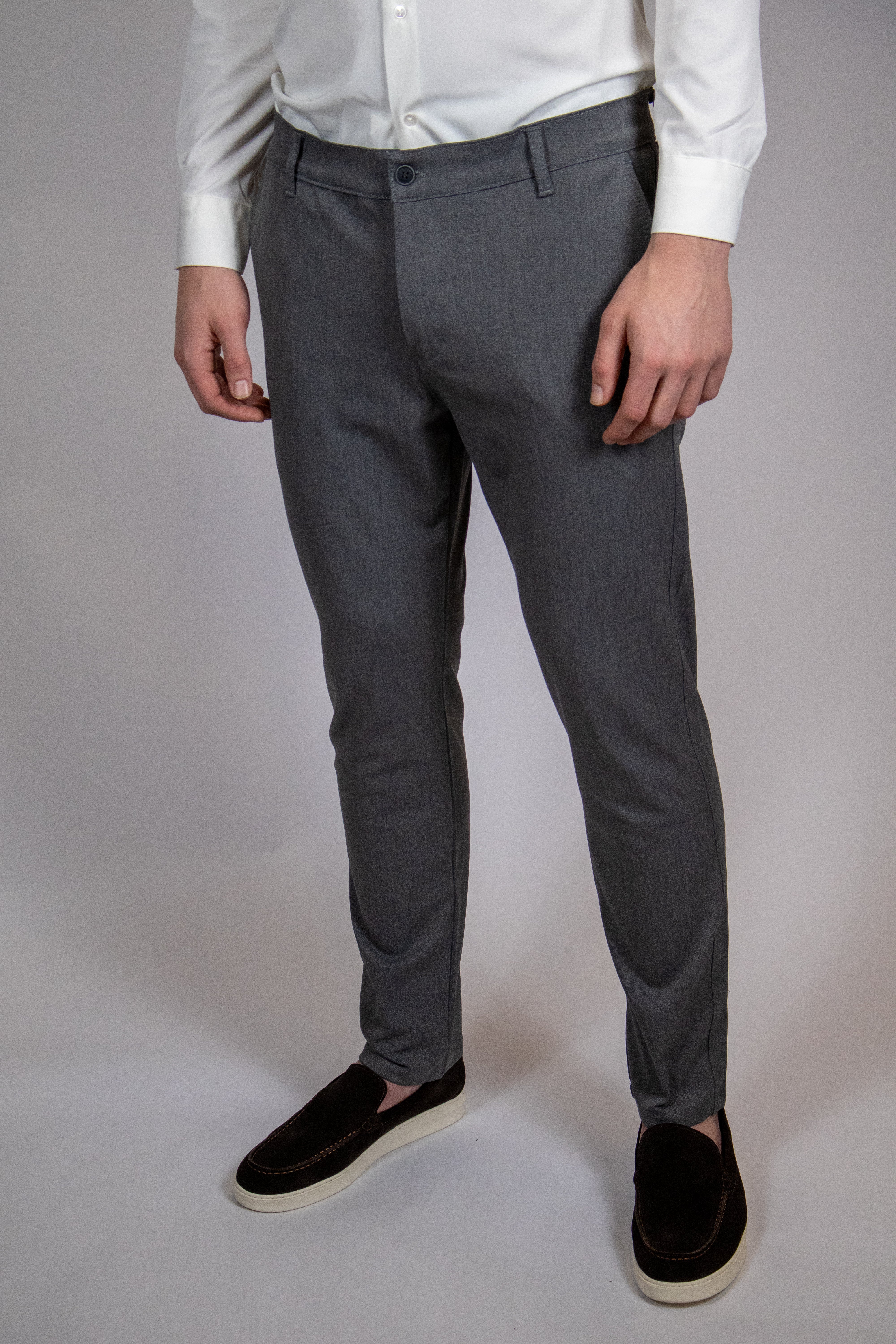 Casual Stretch Broek | Donker Grijs