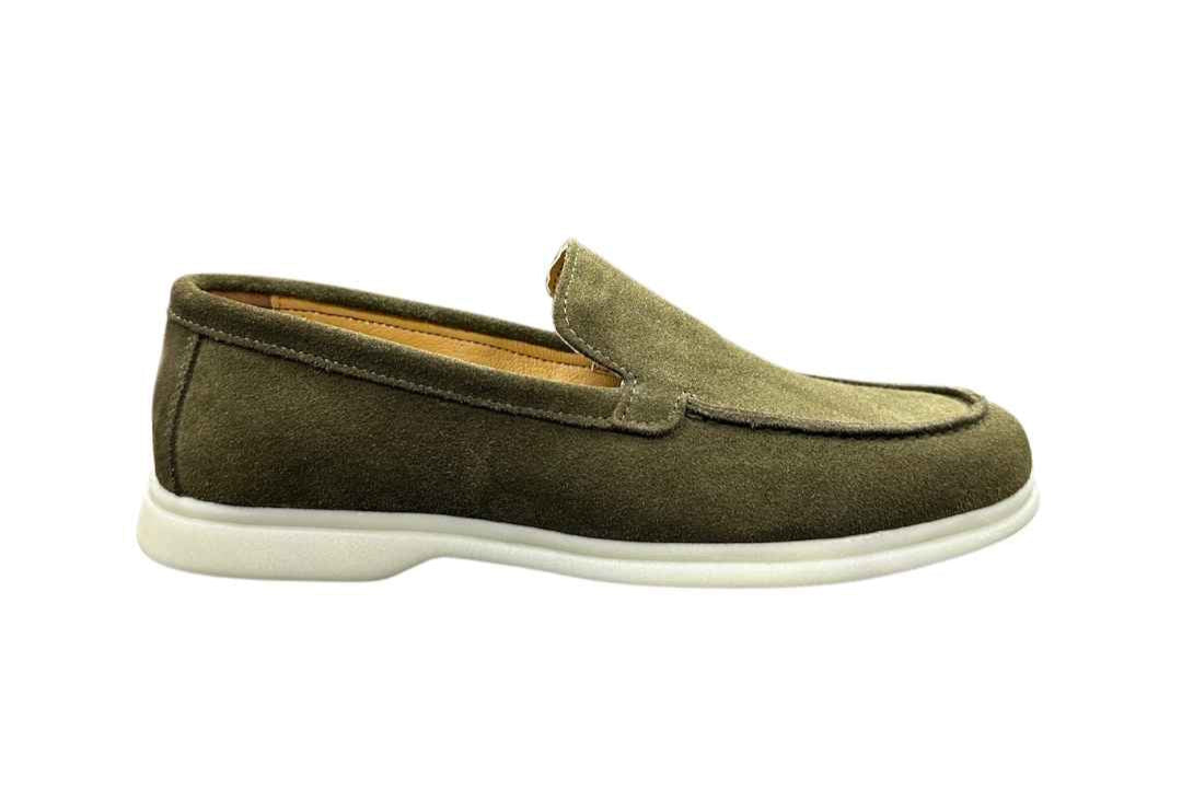 Suède loafer laag | Groen