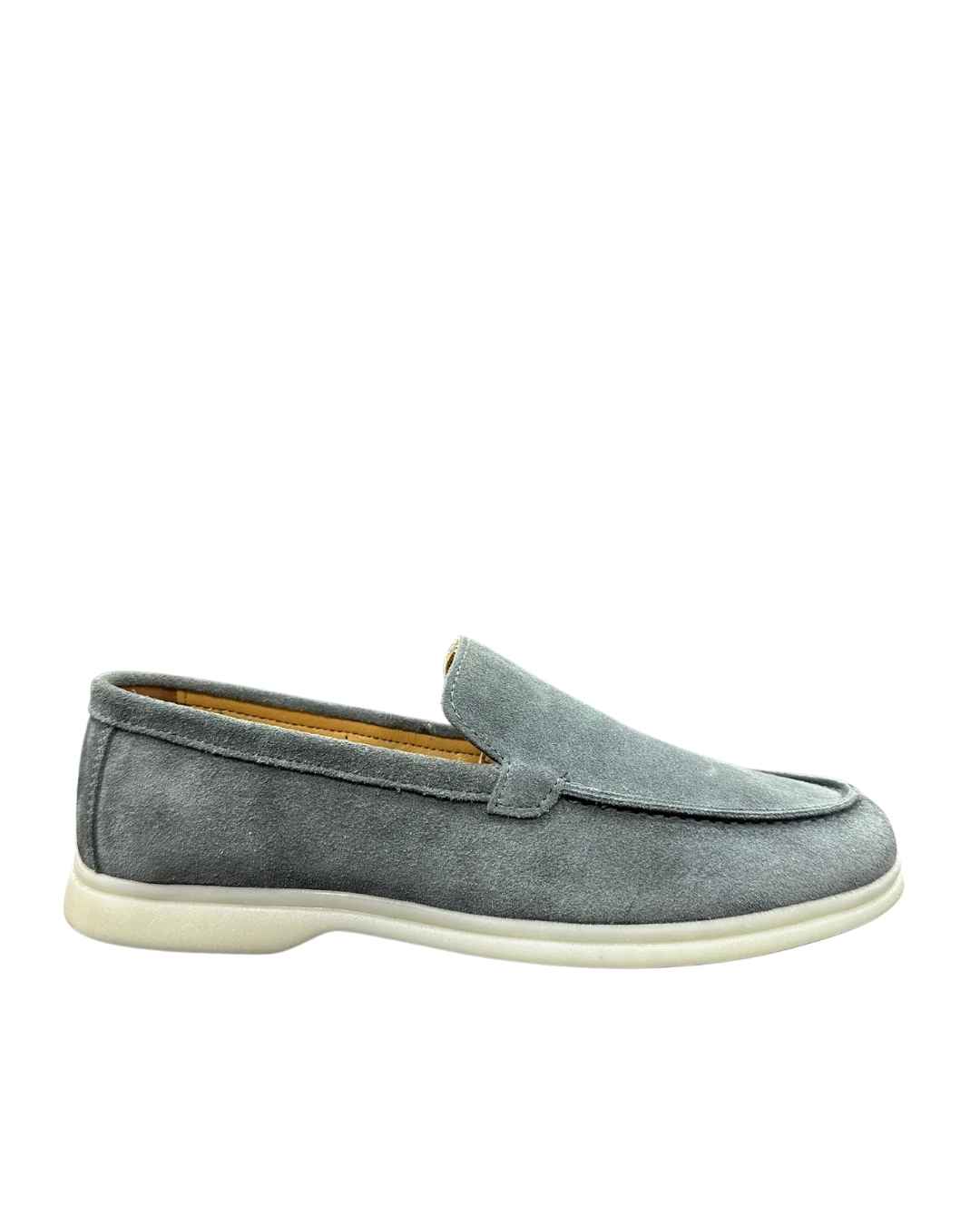 Suède loafer laag | Steel Blue