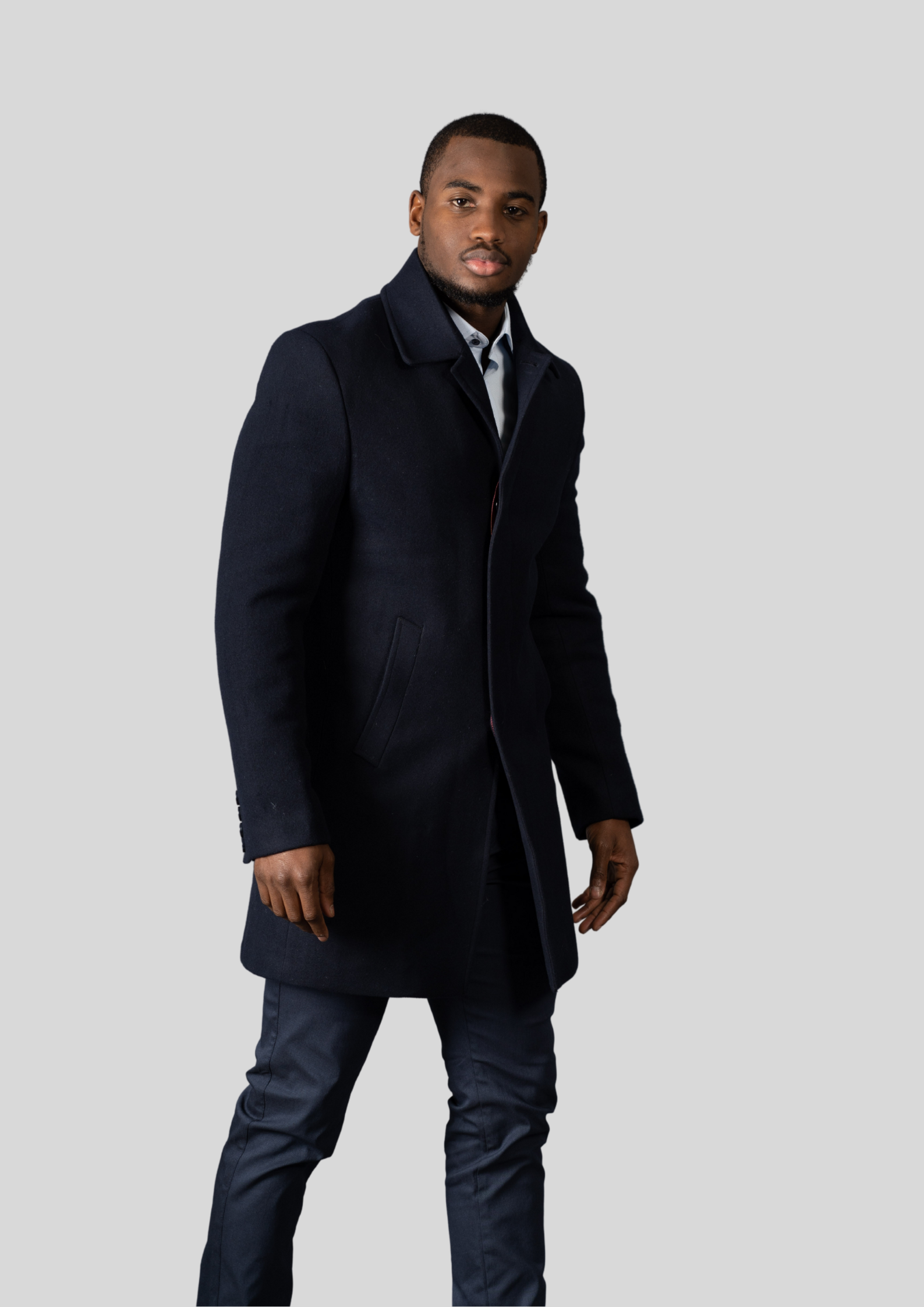 AVBA Slim-Fit Men's Coat with Blind Closure